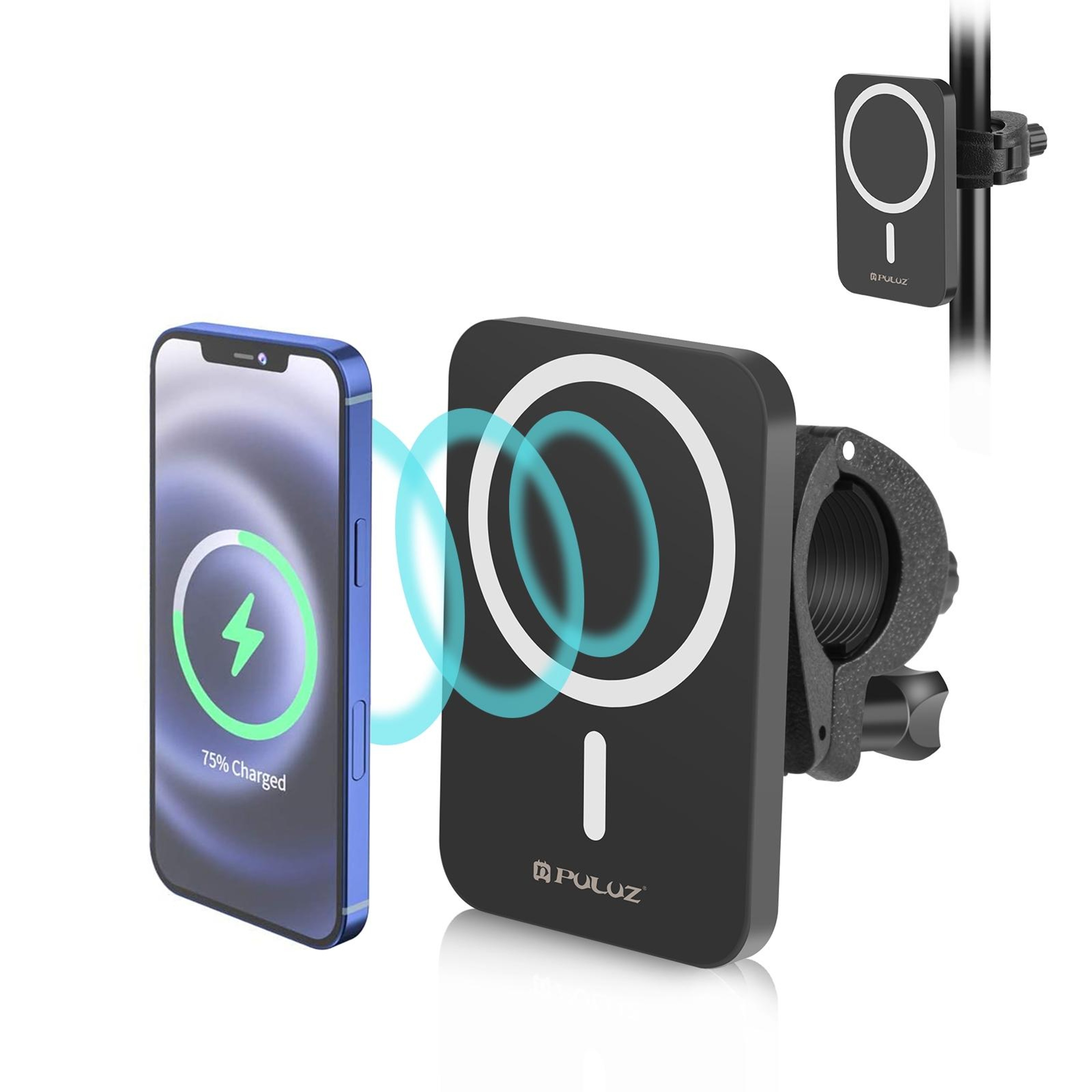 PULUZ 15W Magnetic Wireless Charger Qi Fast Charging MagSafe Phone Holder for Vlogging – view 10