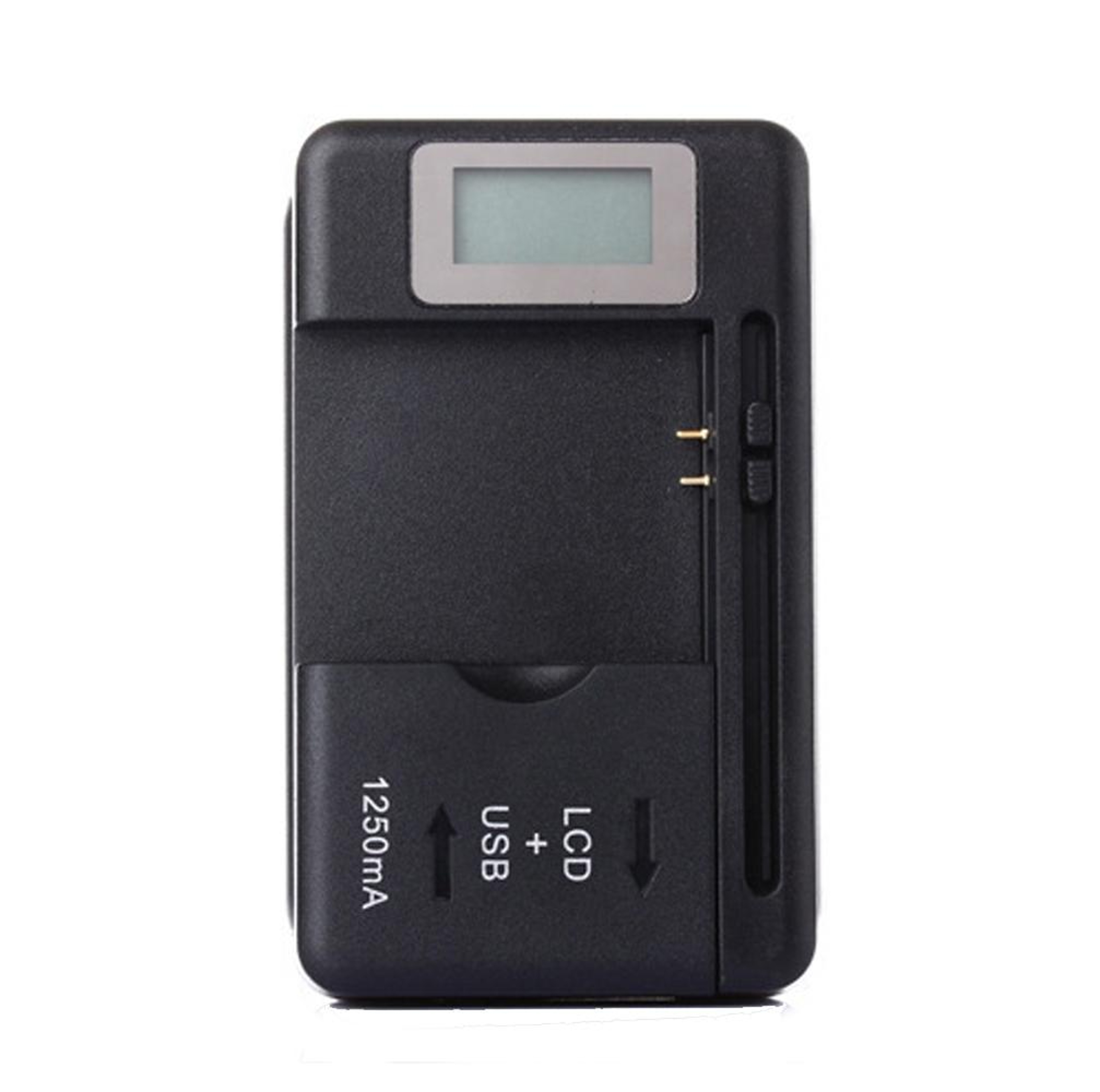 Universal Phone Battery Charger With LCD Display USB Output Smart Charging US Plug Black 2