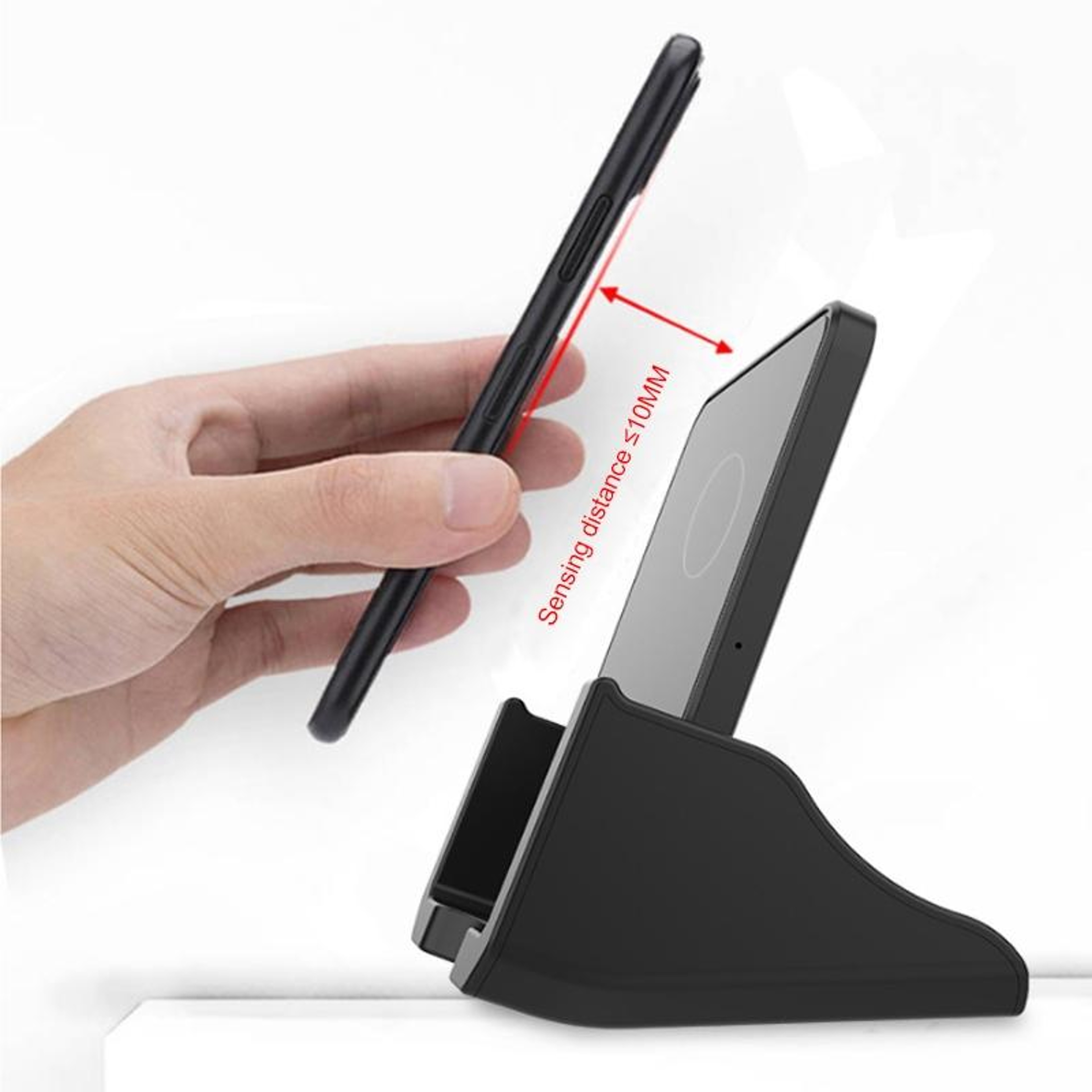 A918 10W Wireless Charger Stand Qi Fast Wireless Charging Phone Holder For IPhone And Android Black 4