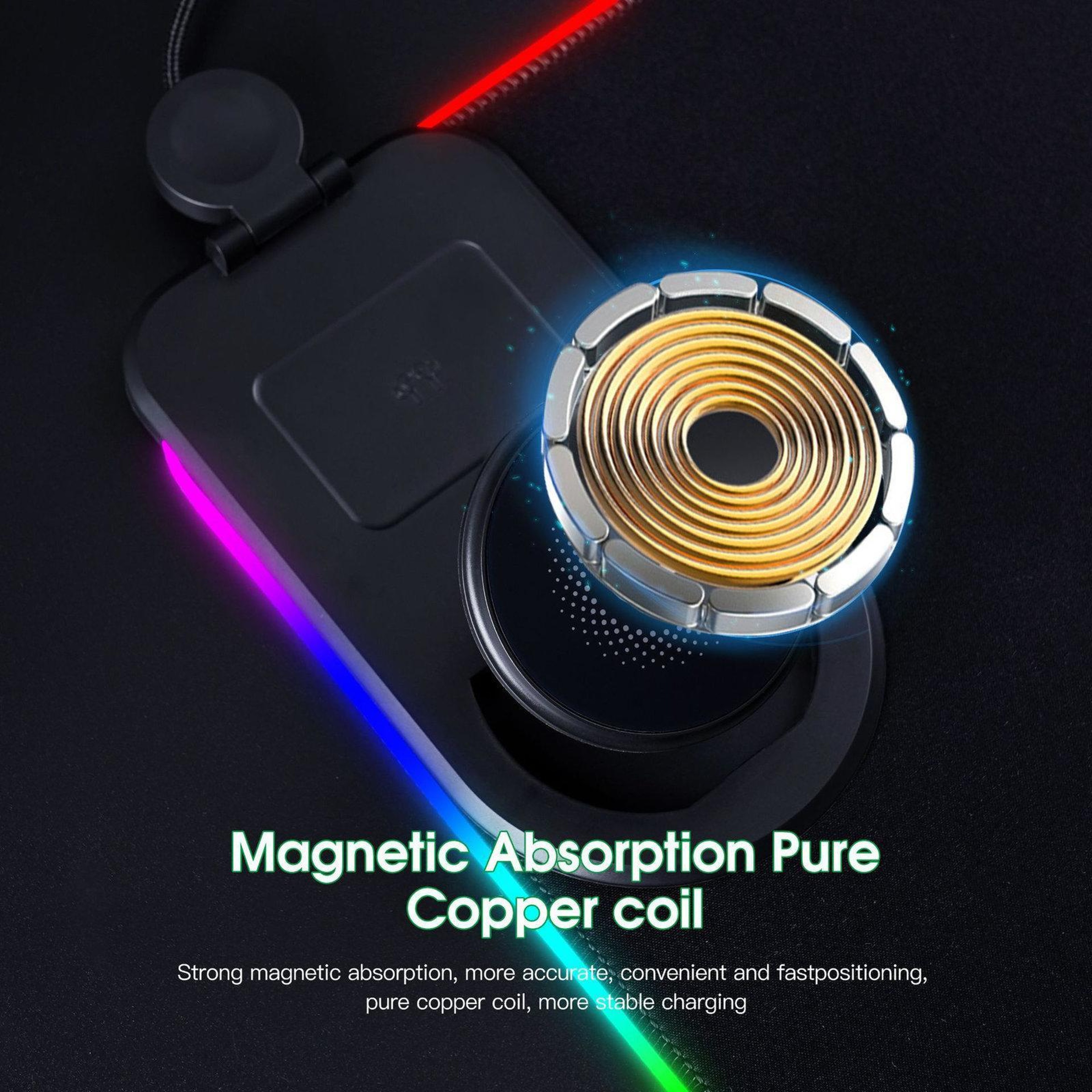 3 In 1 Wireless Charging Mouse Pad RGB Gaming Desk Mat With 15W Fast Charger – view 8