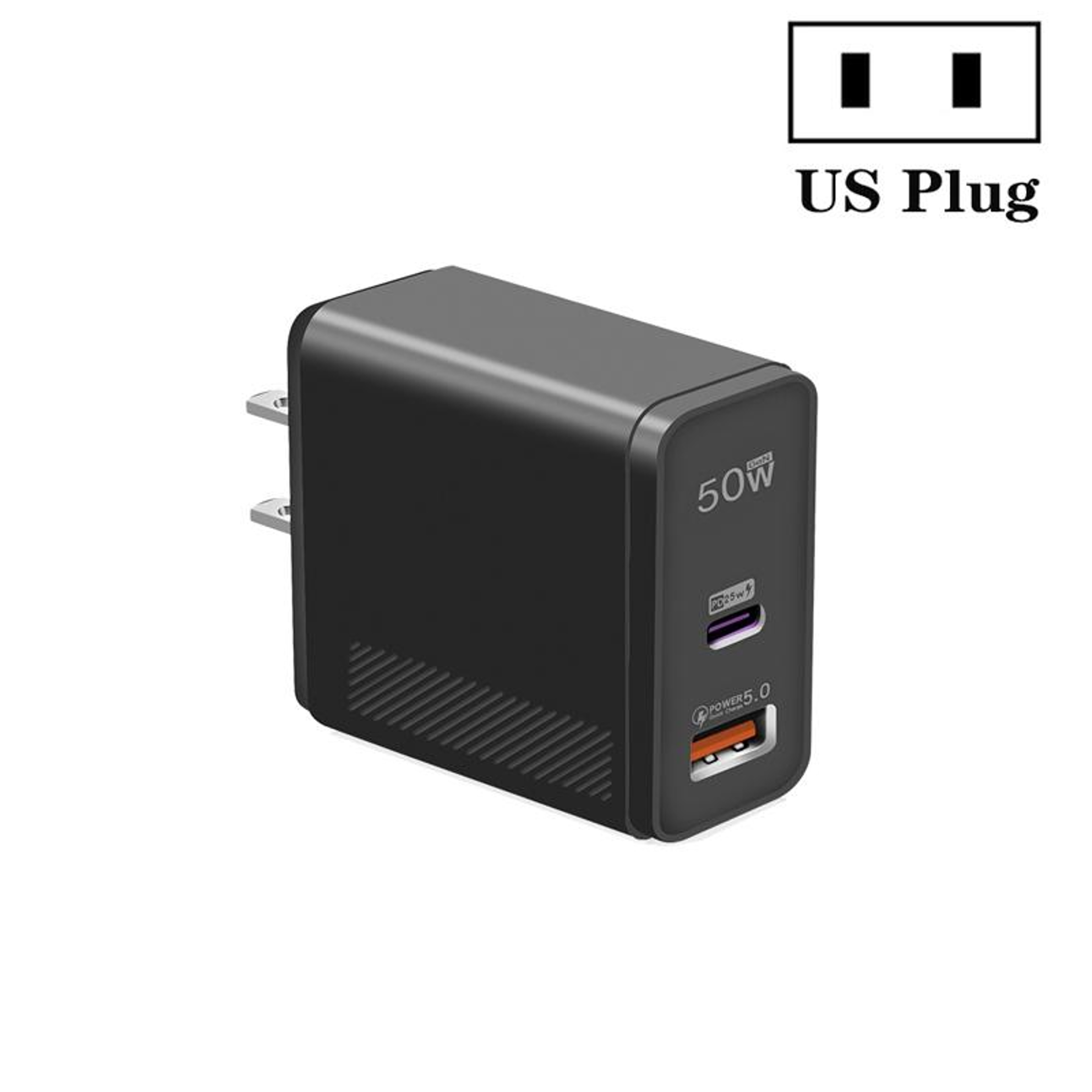 25W USB C Charger With PD Fast Charging  QC50 Dual Port Wall Charger US Plug 3