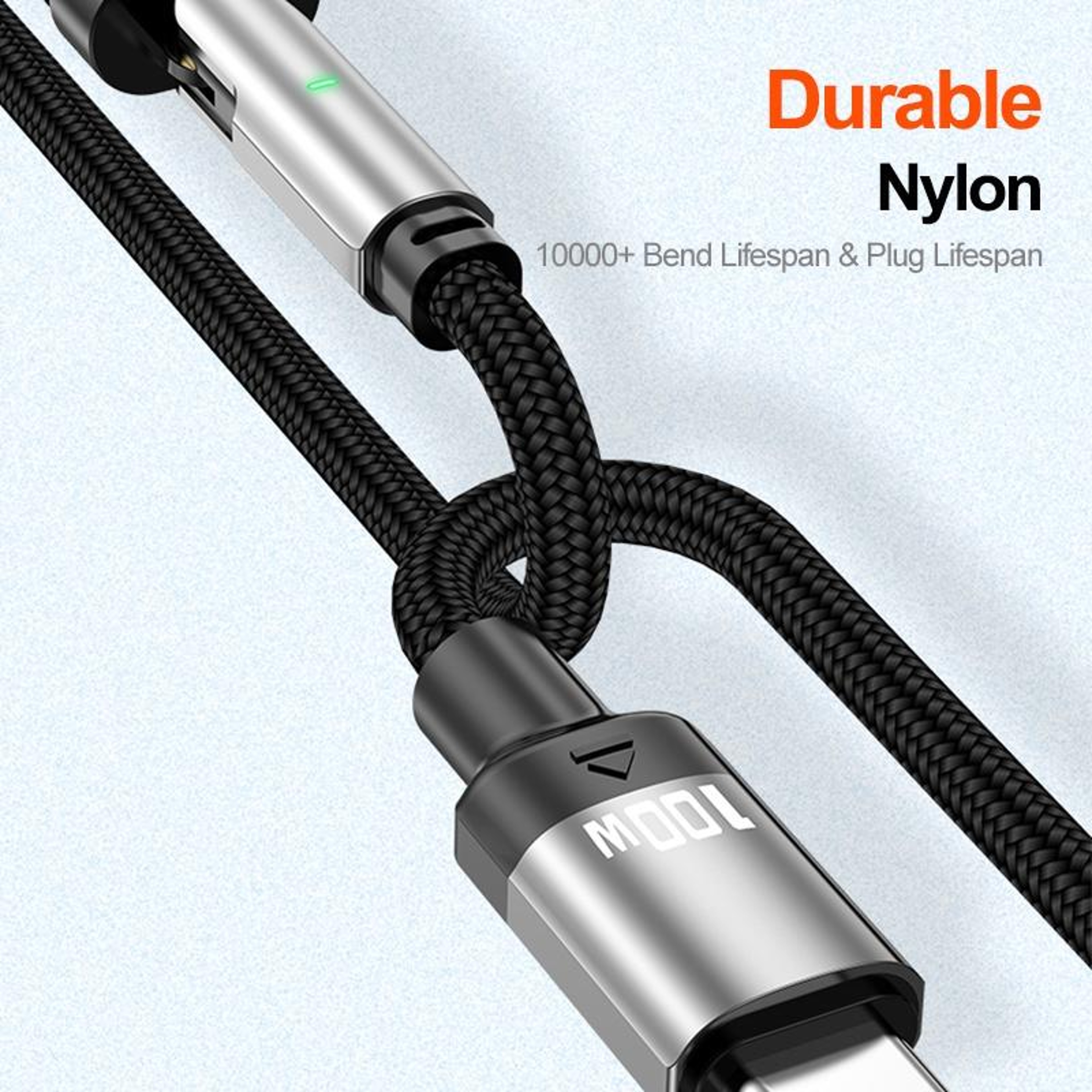ENKAY 100W PD Fast Charging Cable 2 In 1 Magnetic Charging Cable With 180 Rotating USB C And Lightn 8