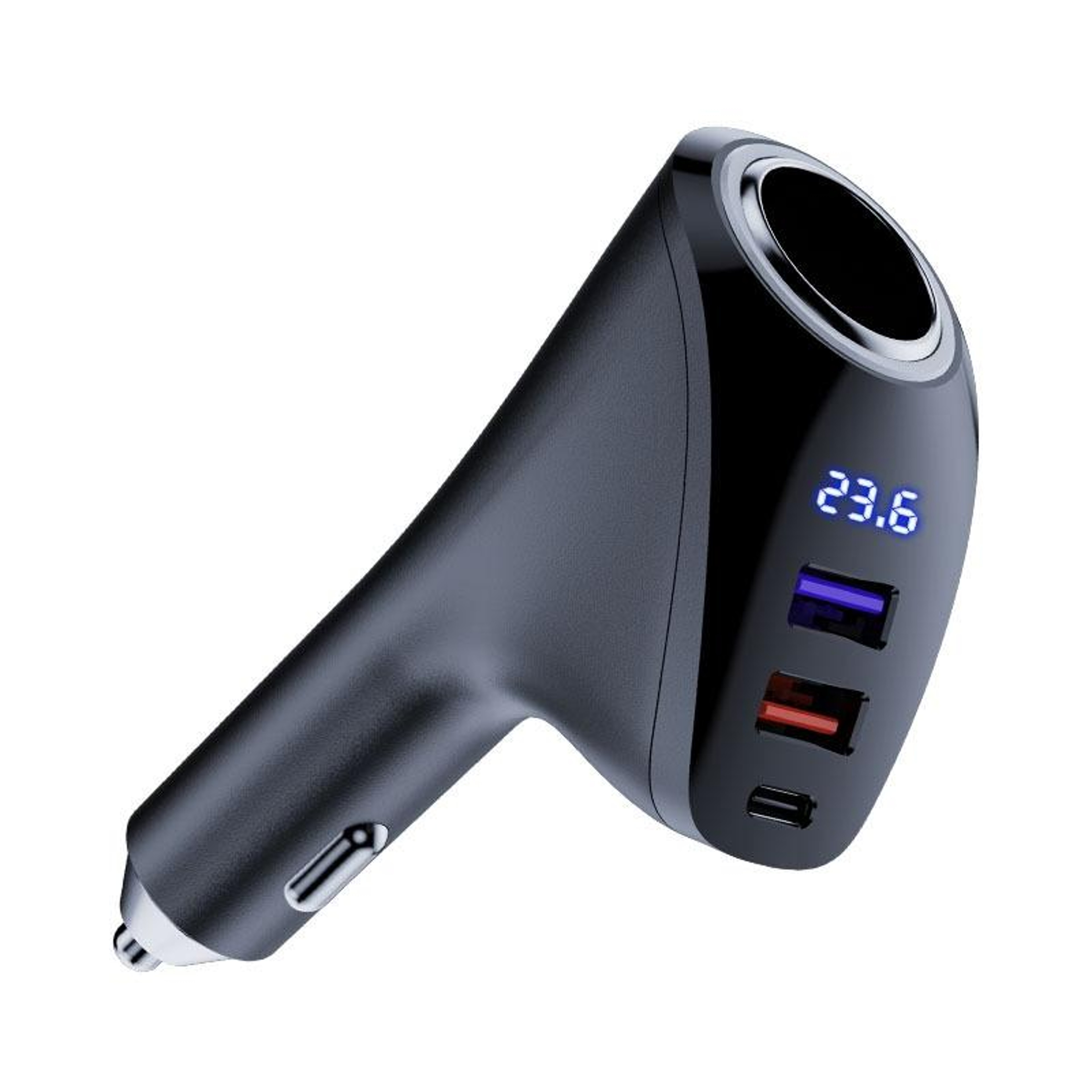 585W USB C Car Charger With Digital Display Dual USB Fast Car Charger For 12V 24V Vehicles 0