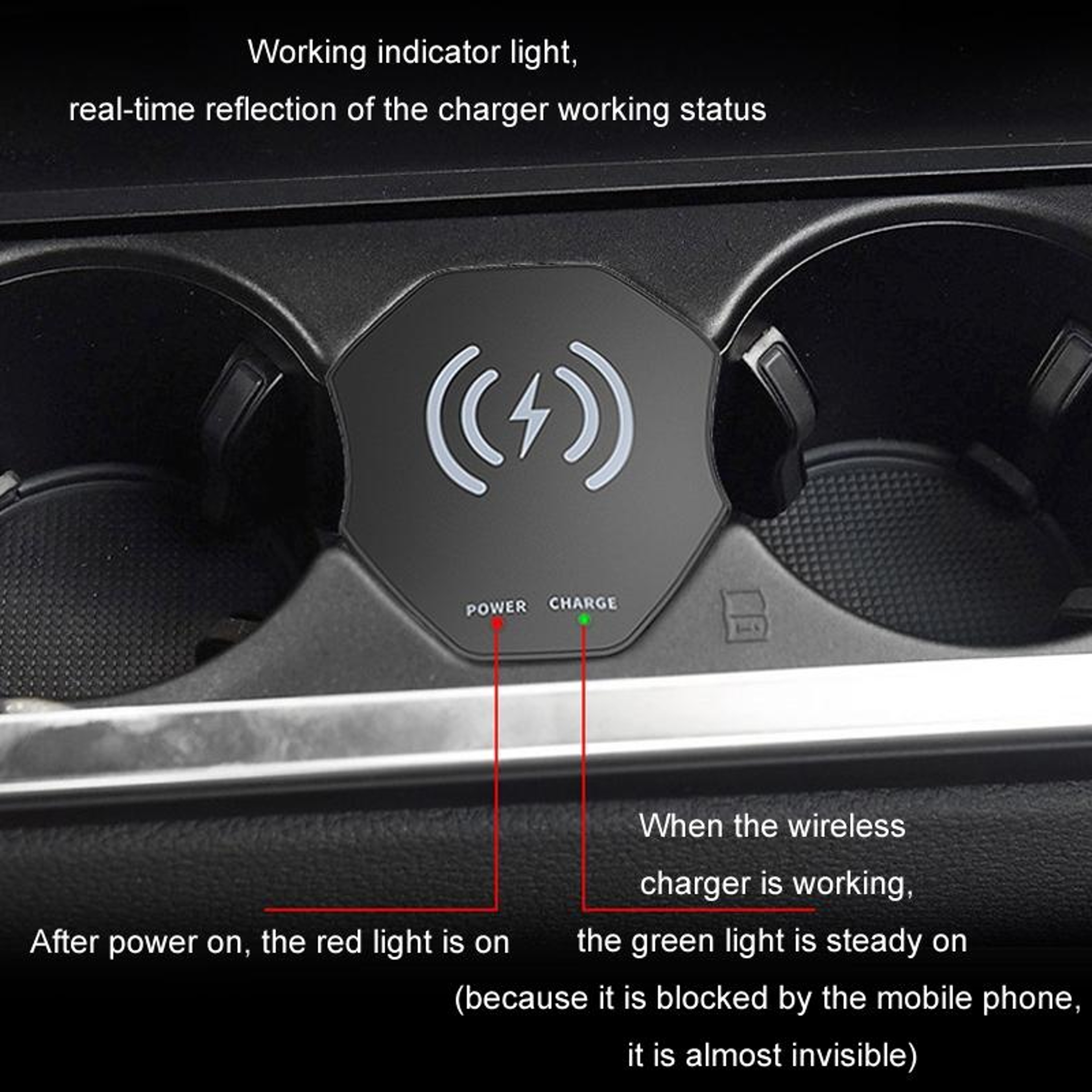 Audi A6L Magnetic Wireless Car Charger 15W Fast Charging Cigarette Lighter Phone Mount – view 7