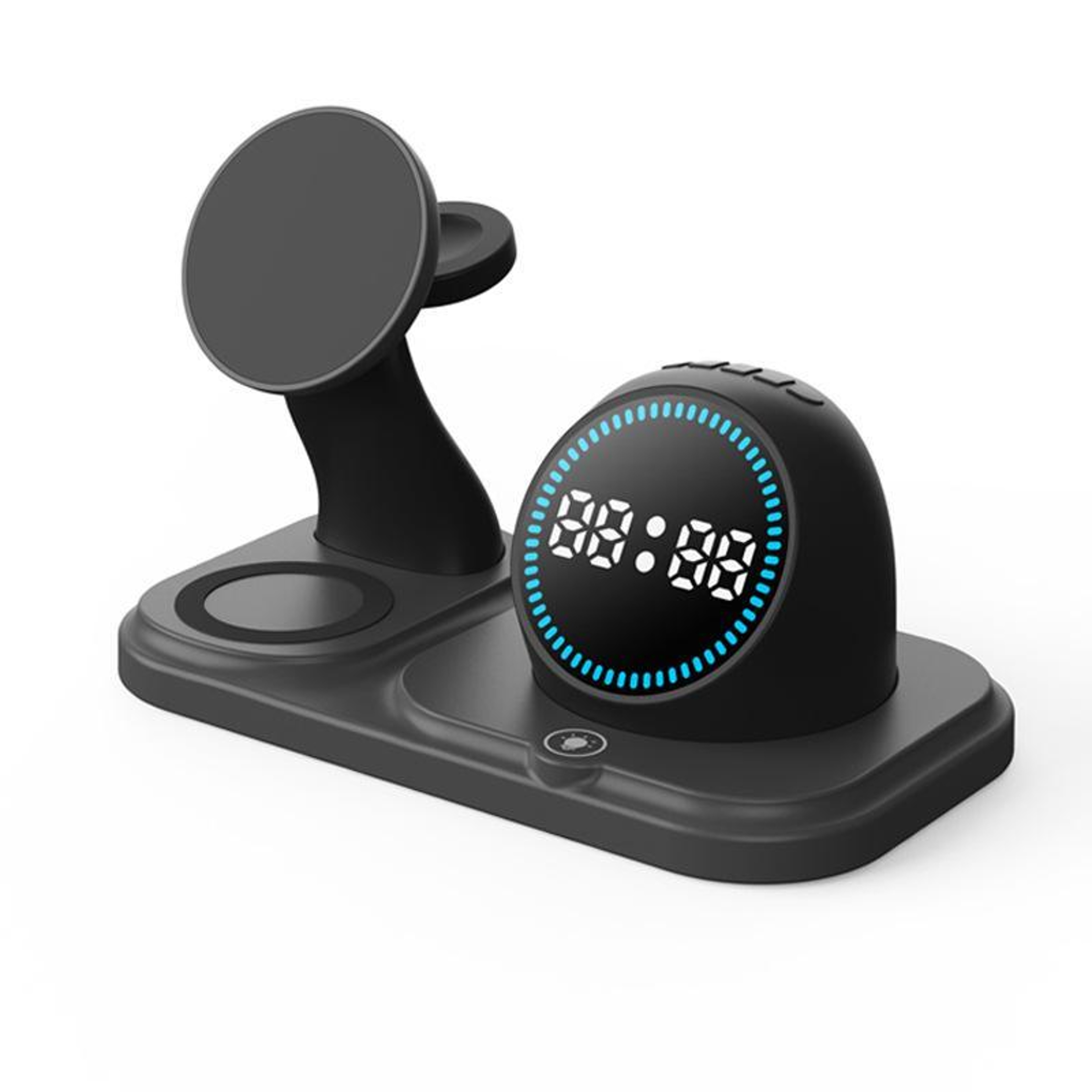 6 in 1 Magnetic Wireless Charging Station with Bluetooth Speaker Clock RGB Light and Fast Wireless Charger – view 12