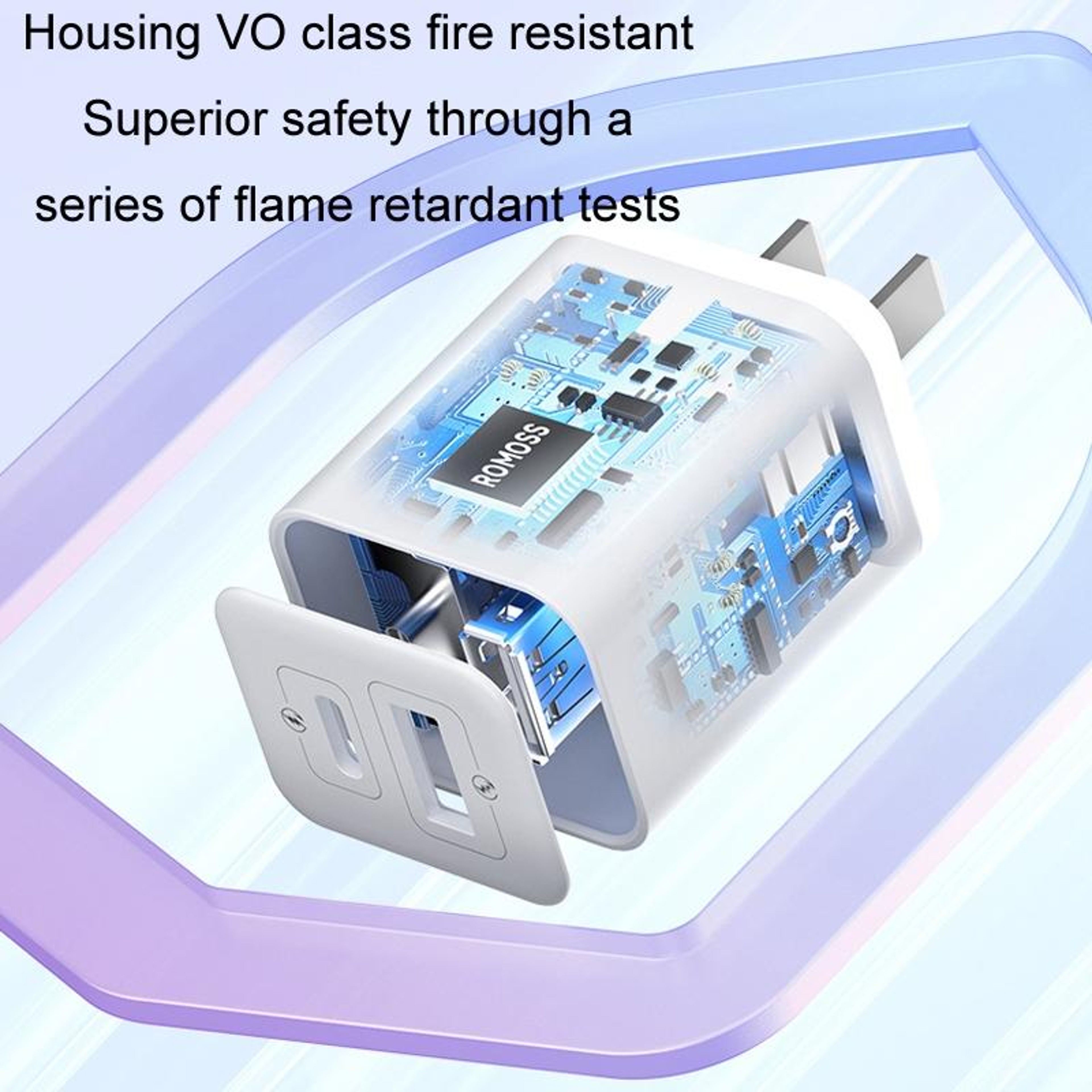 ROMOSS 20W USB C Charger PD Fast Charger With USB C Cable For Apple Huawei Xiaomi Single Port 6
