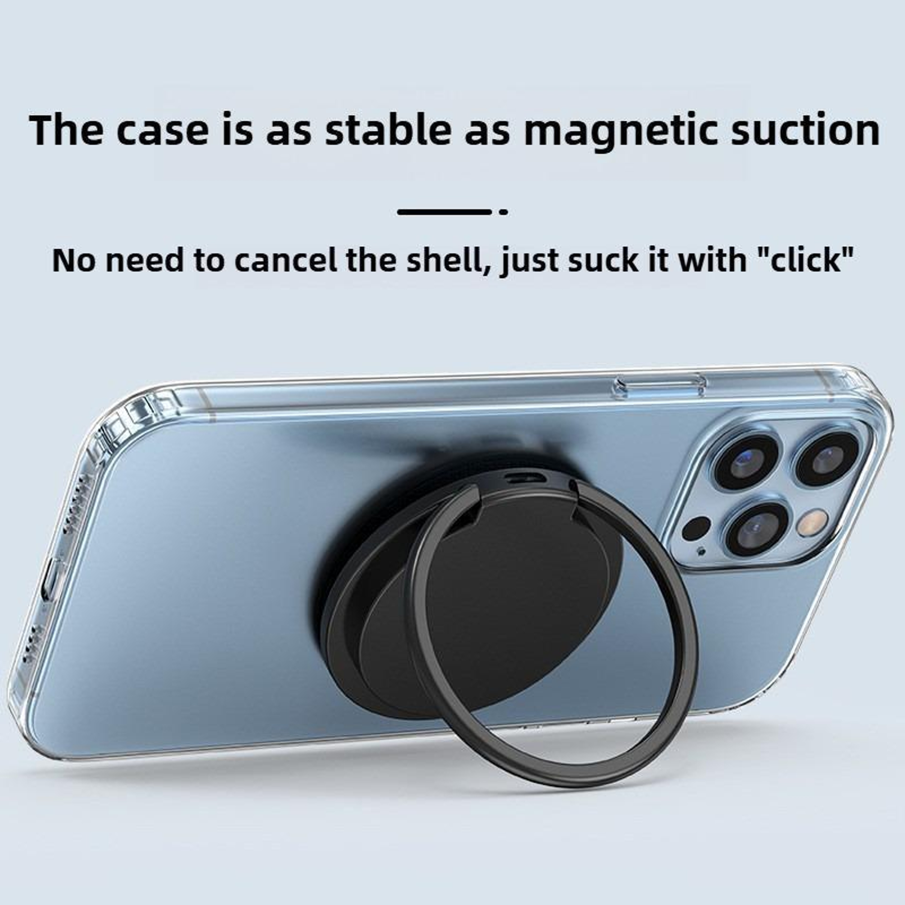15W Magnetic Wireless Charger Stand with Ring Grip Aluminum Alloy Fast Charging Phone Holder – view 4