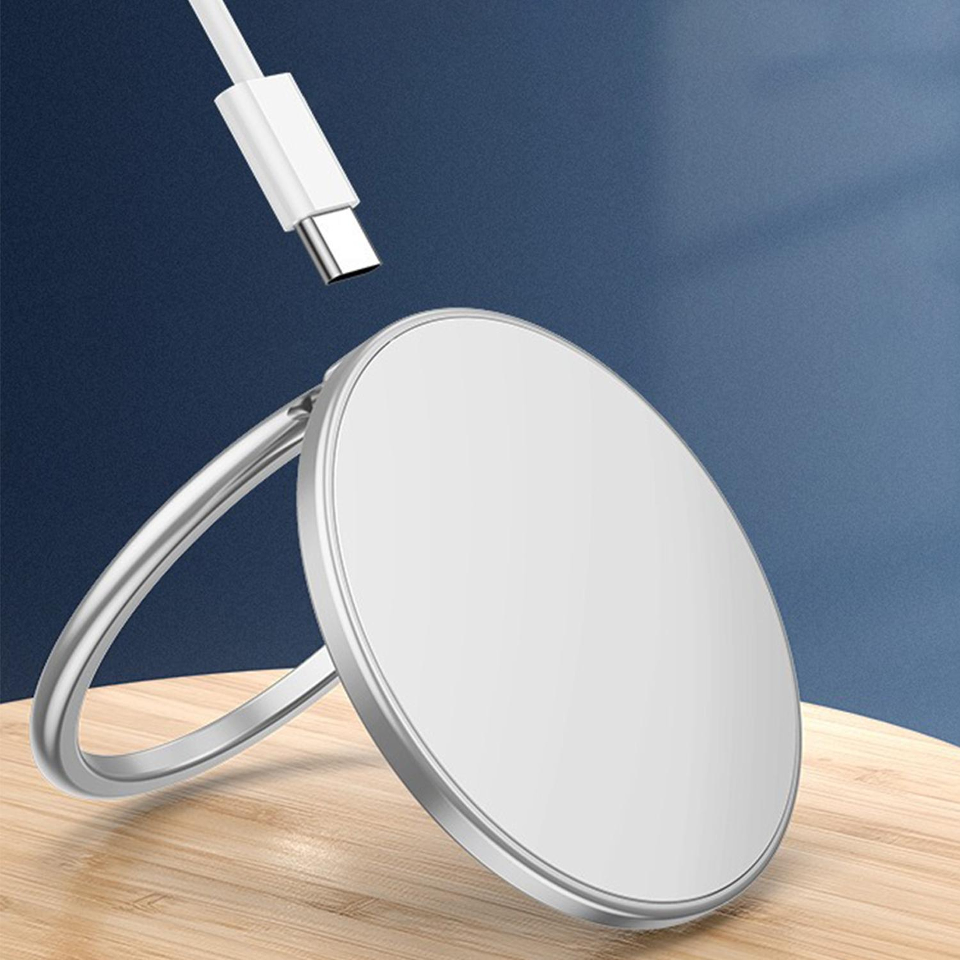 15W Magnetic Wireless Charger Stand with Ring Grip Aluminum Alloy Fast Charging Phone Holder – view 8