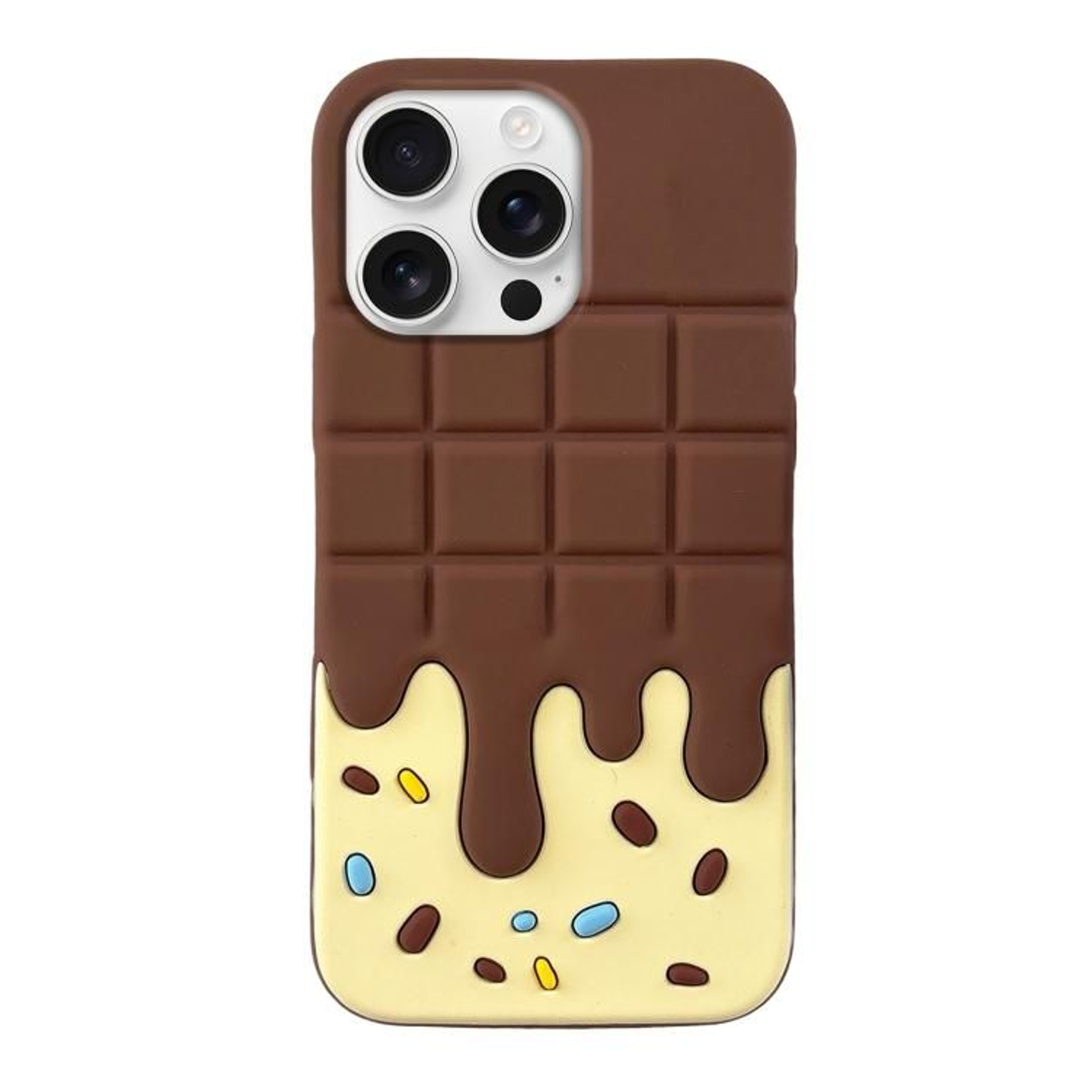IPhone 16 Pro Case Soft Touch Silicone Phone Case Chocolate Candy Protective Cover 6