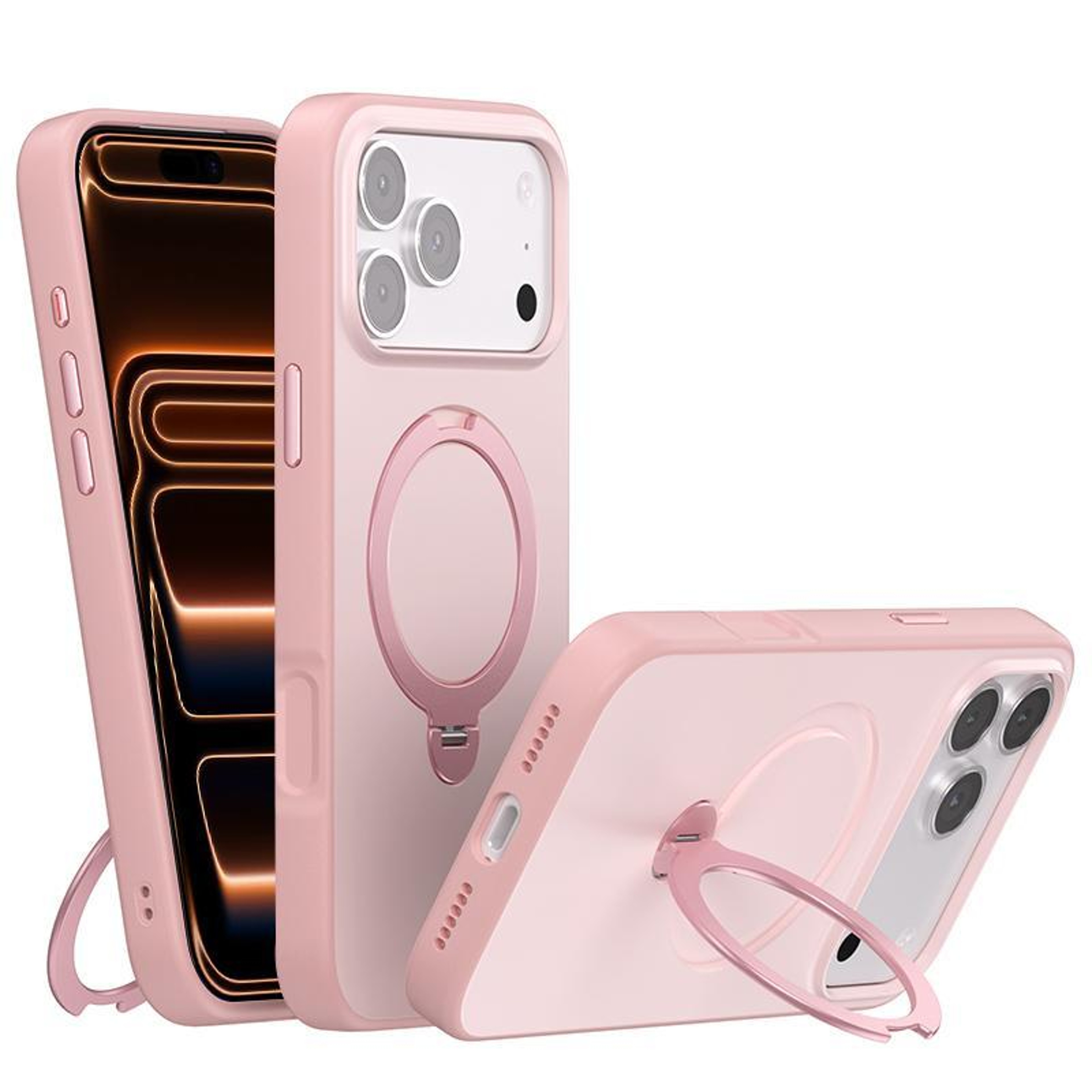 MagSafe IPhone 17 Pro Case With 360 Rotating Ring Kickstand Protective Magnetic Cover 4