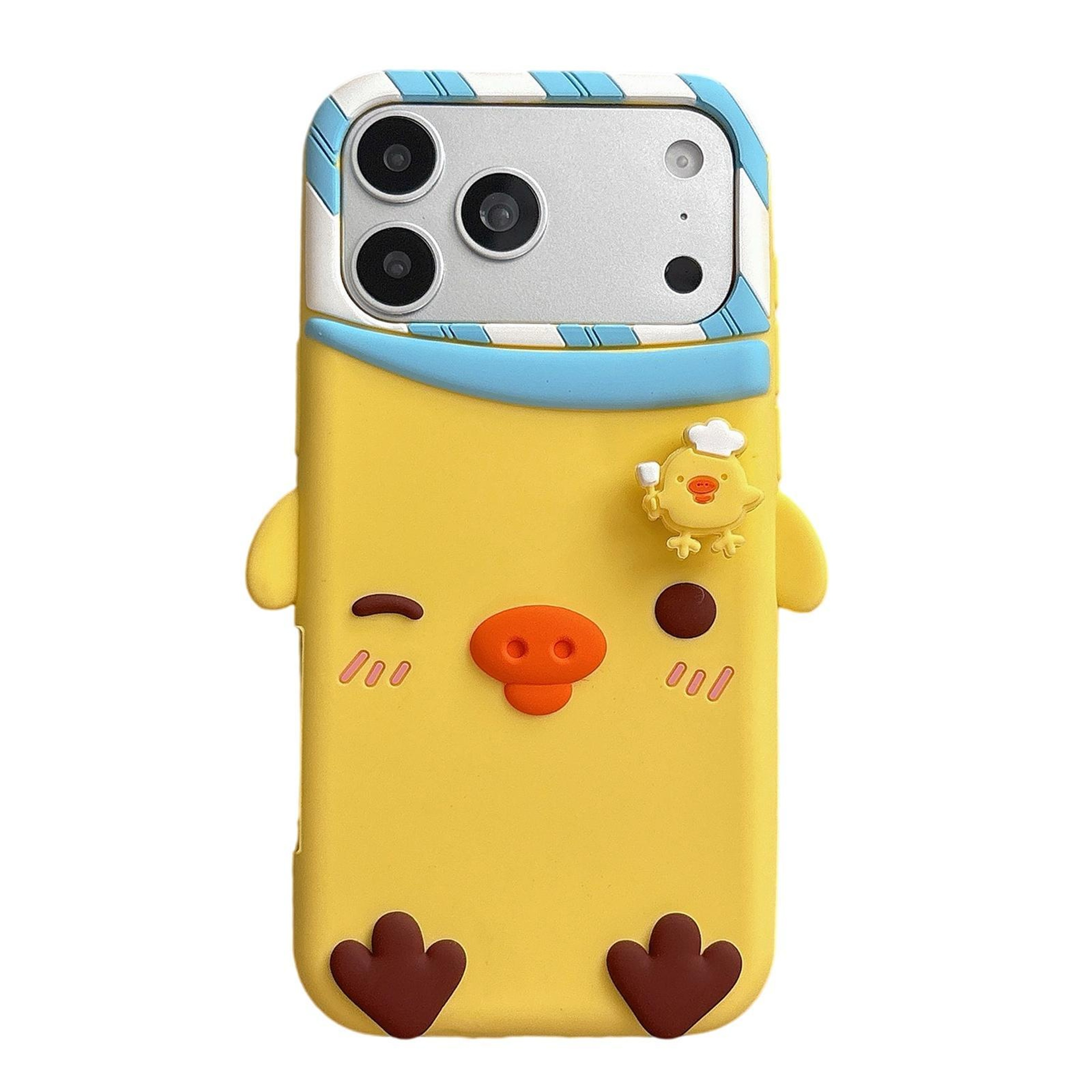 Cute Chick Silicone iPhone 17 Pro Case with Shockproof Phone Case Protection – view 1