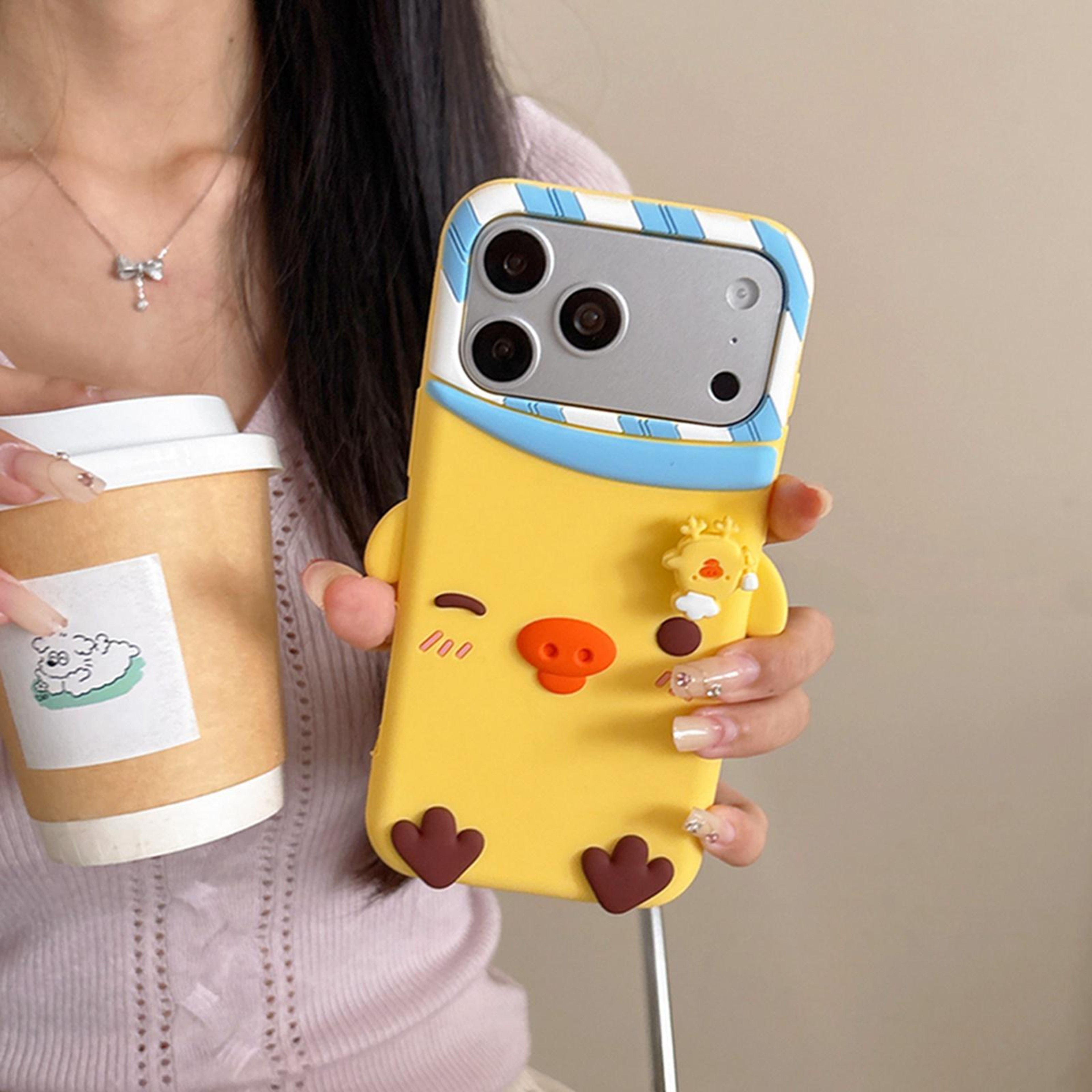 Cute Chick Silicone iPhone 17 Pro Case with Shockproof Phone Case Protection – view 7