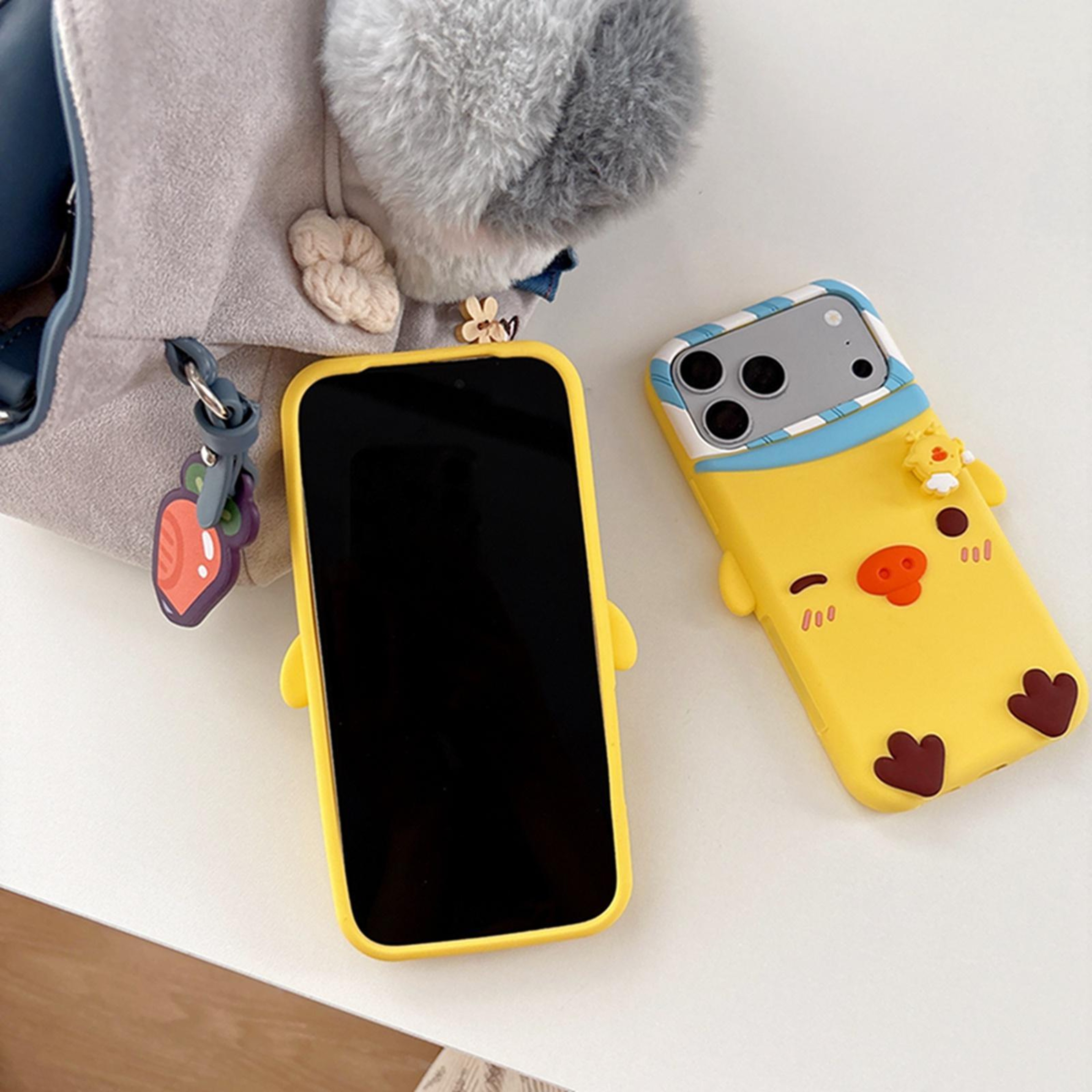 Cute Chick Pattern IPhone 16 Plus Silicone Case With Camera Protection Soft Protective Phone Cover 1