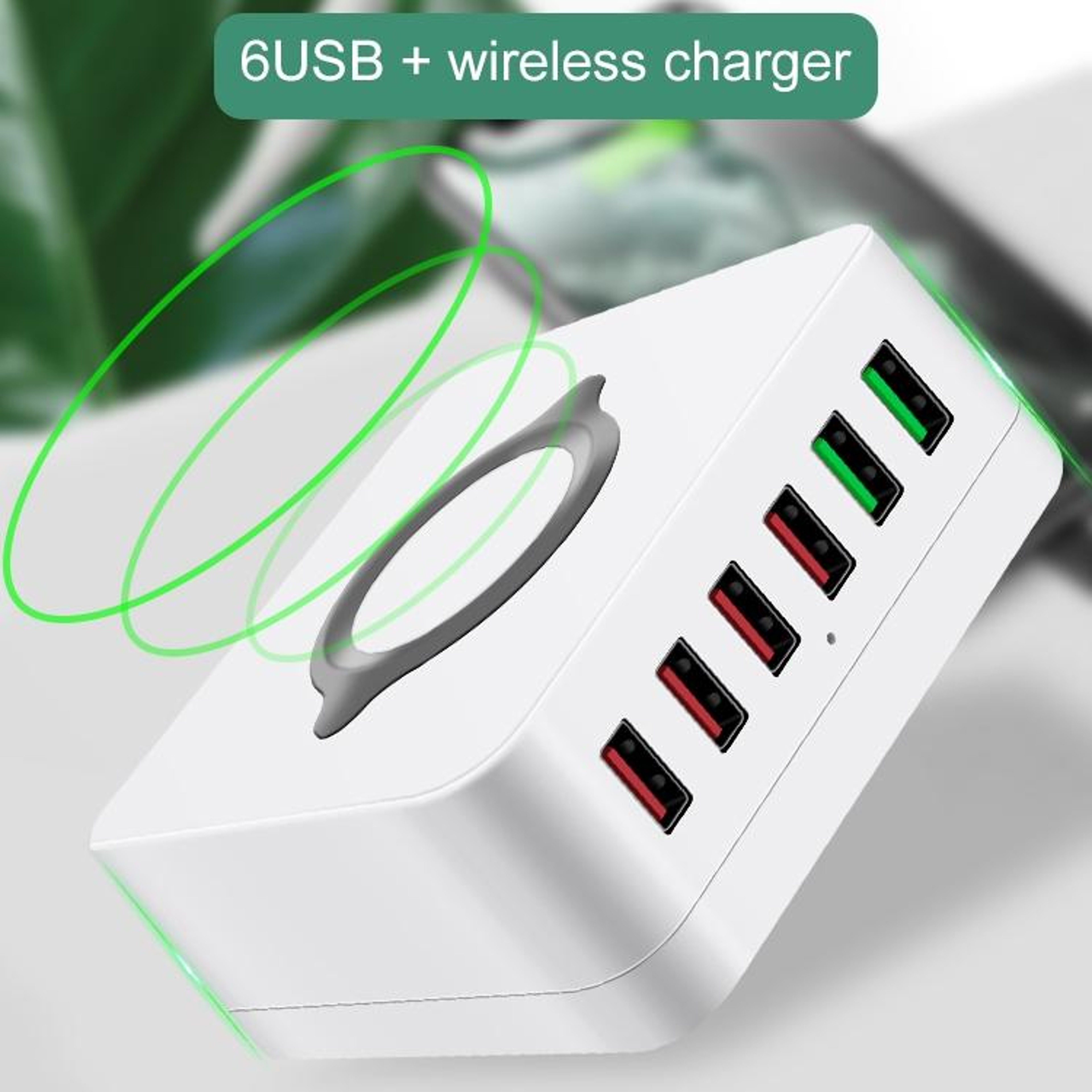 7 In 1 Wireless Charging Station with 6 USB Ports Qi Multi Device Charger MagSafe Compatible – view 8