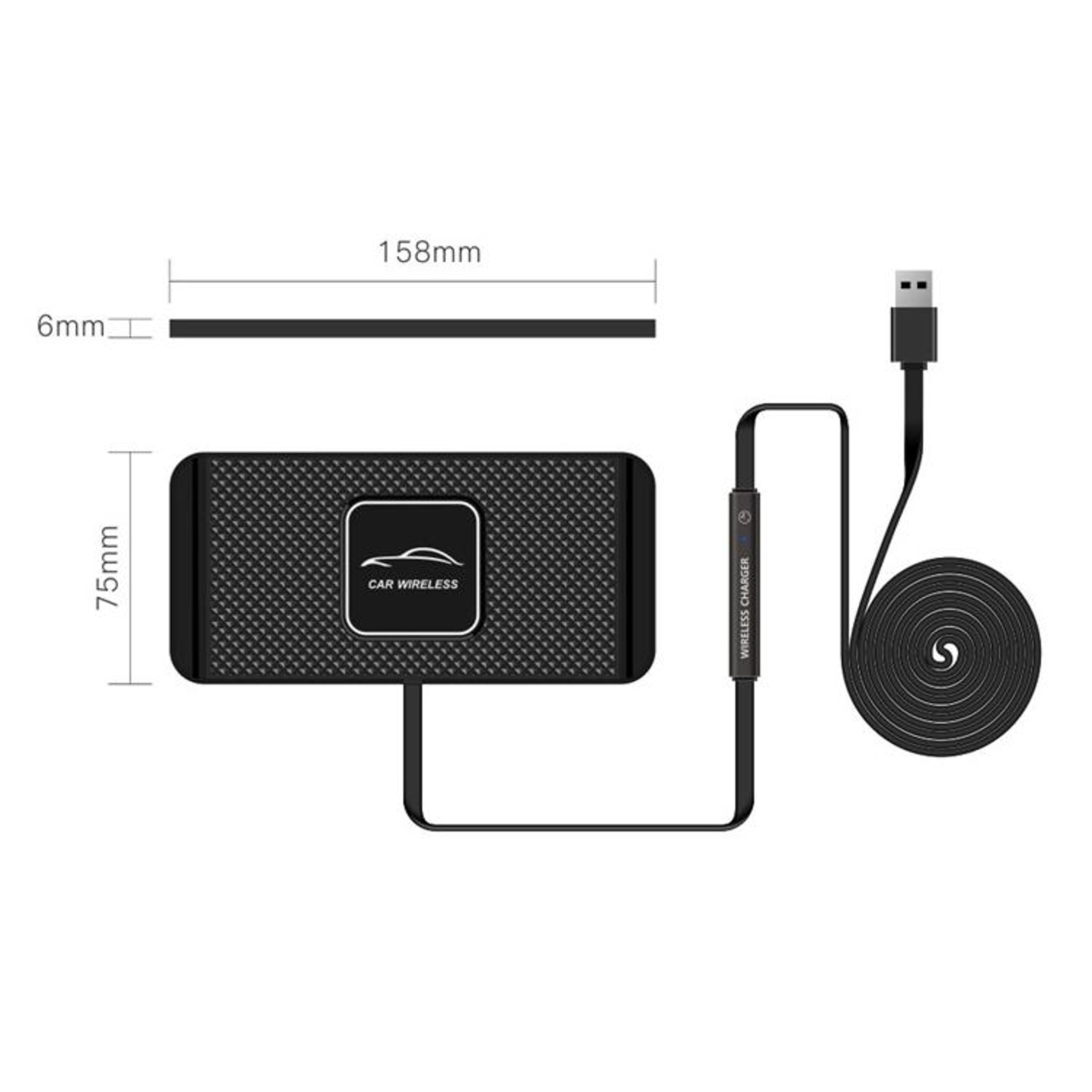 POLMXS C1 15W Wireless Charger Non Slip Car Wireless Charger Qi Charging Pad 1