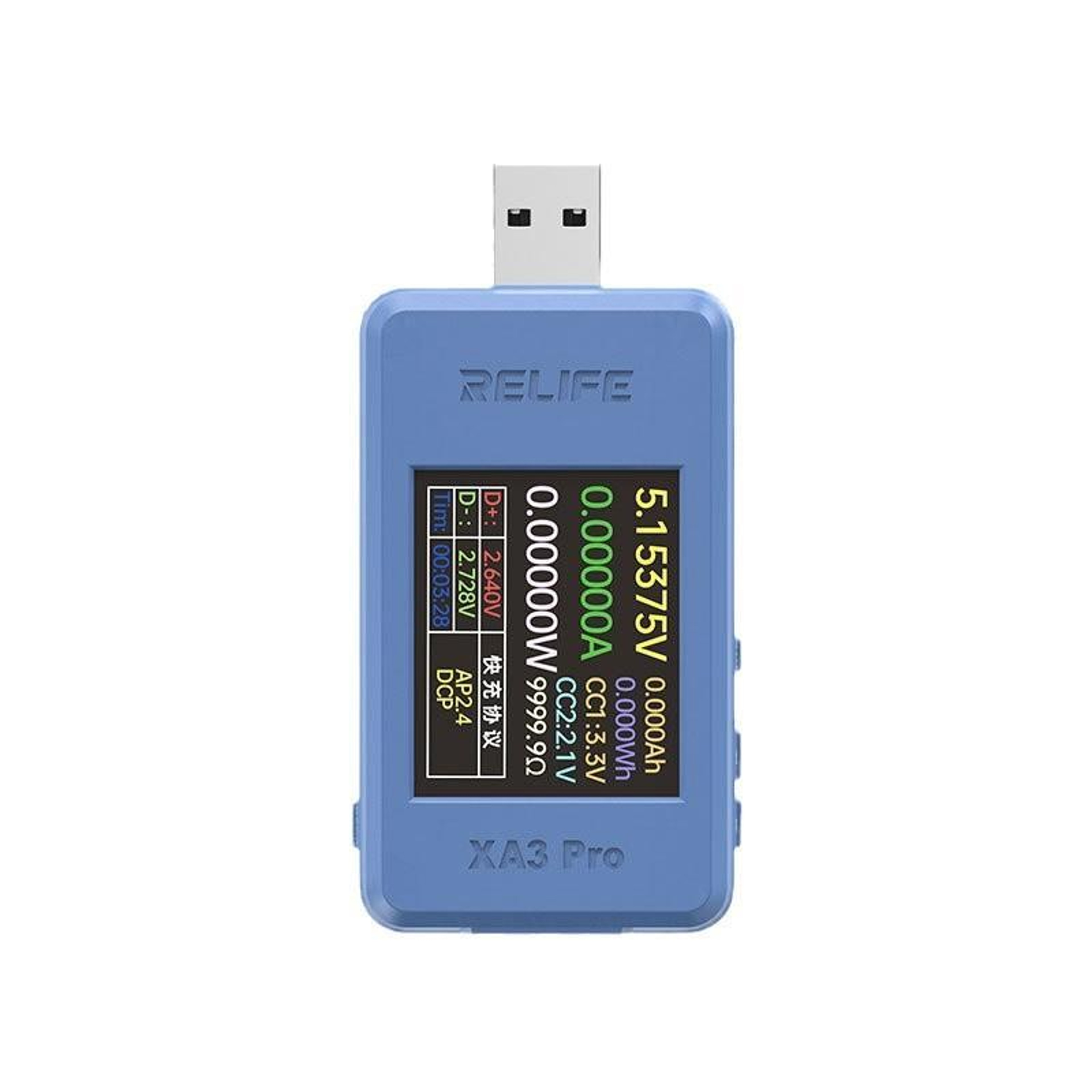 RELIFE XA3 Pro USB Power Tester Type C Power Meter Fast Charging Protocol Detector 3