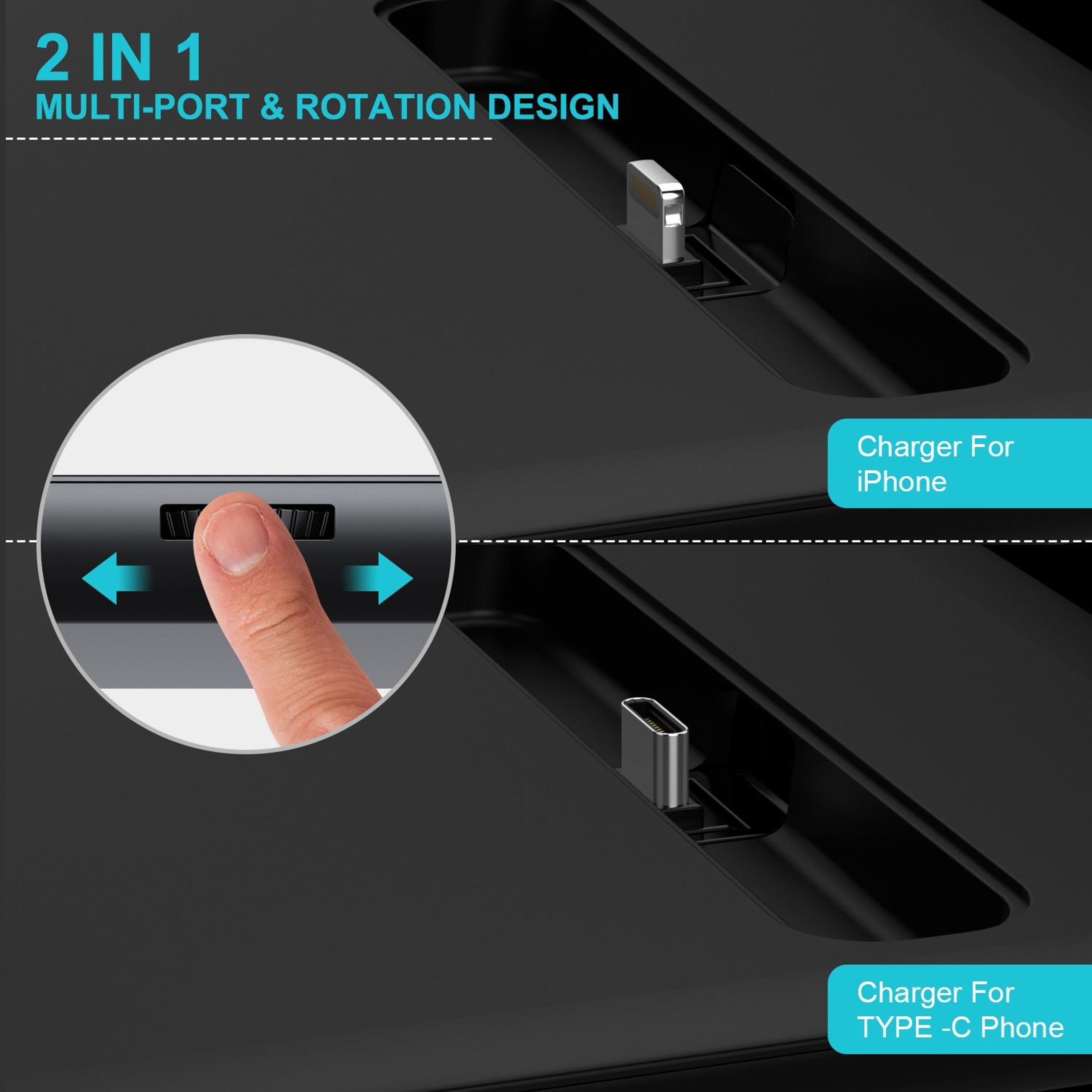HQ UD17 4 In 1 Wireless Charger Fast Wireless Charging Station For Phone Watch Earbuds 2