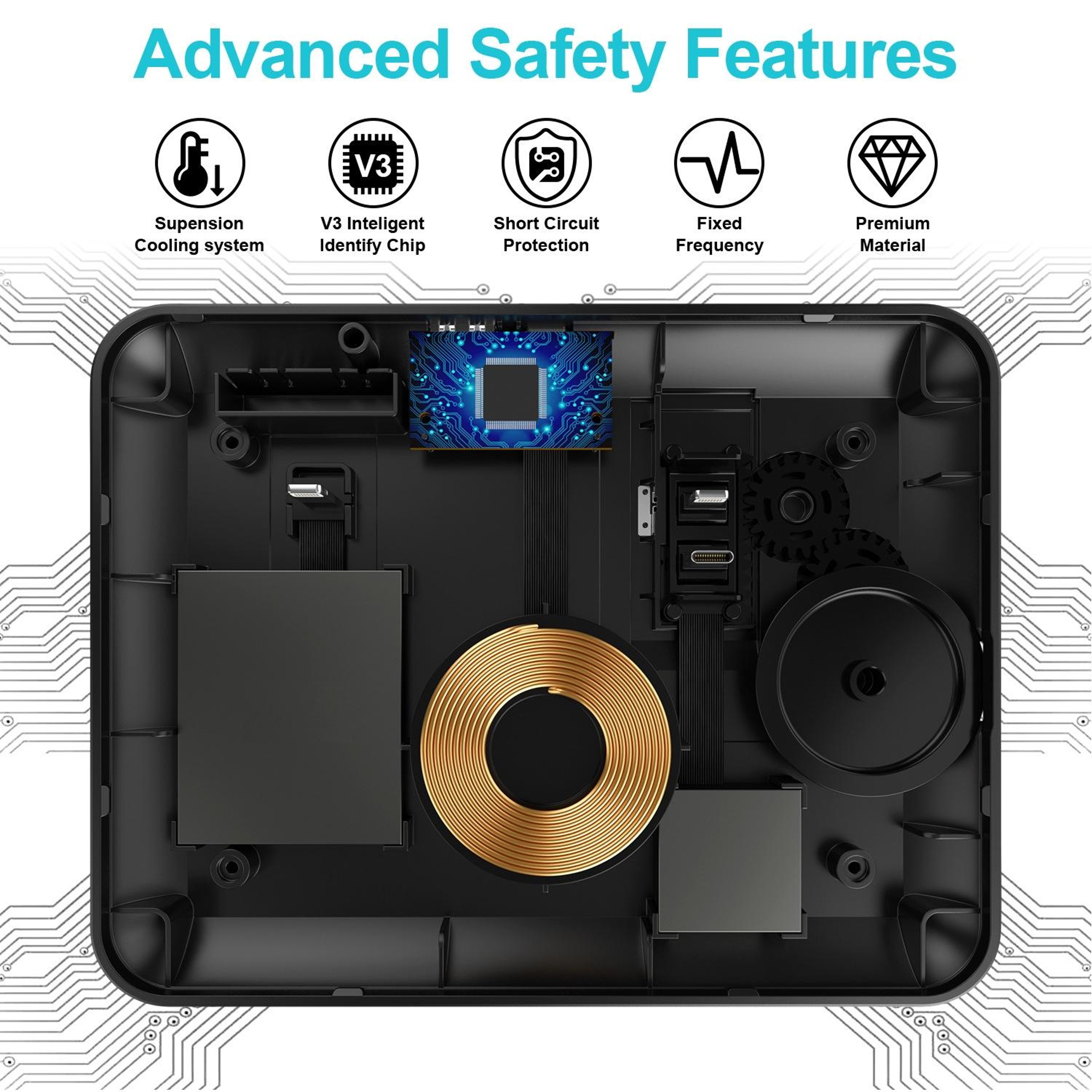 HQ UD17 4 In 1 Wireless Charger Fast Wireless Charging Station For Phone Watch Earbuds 3