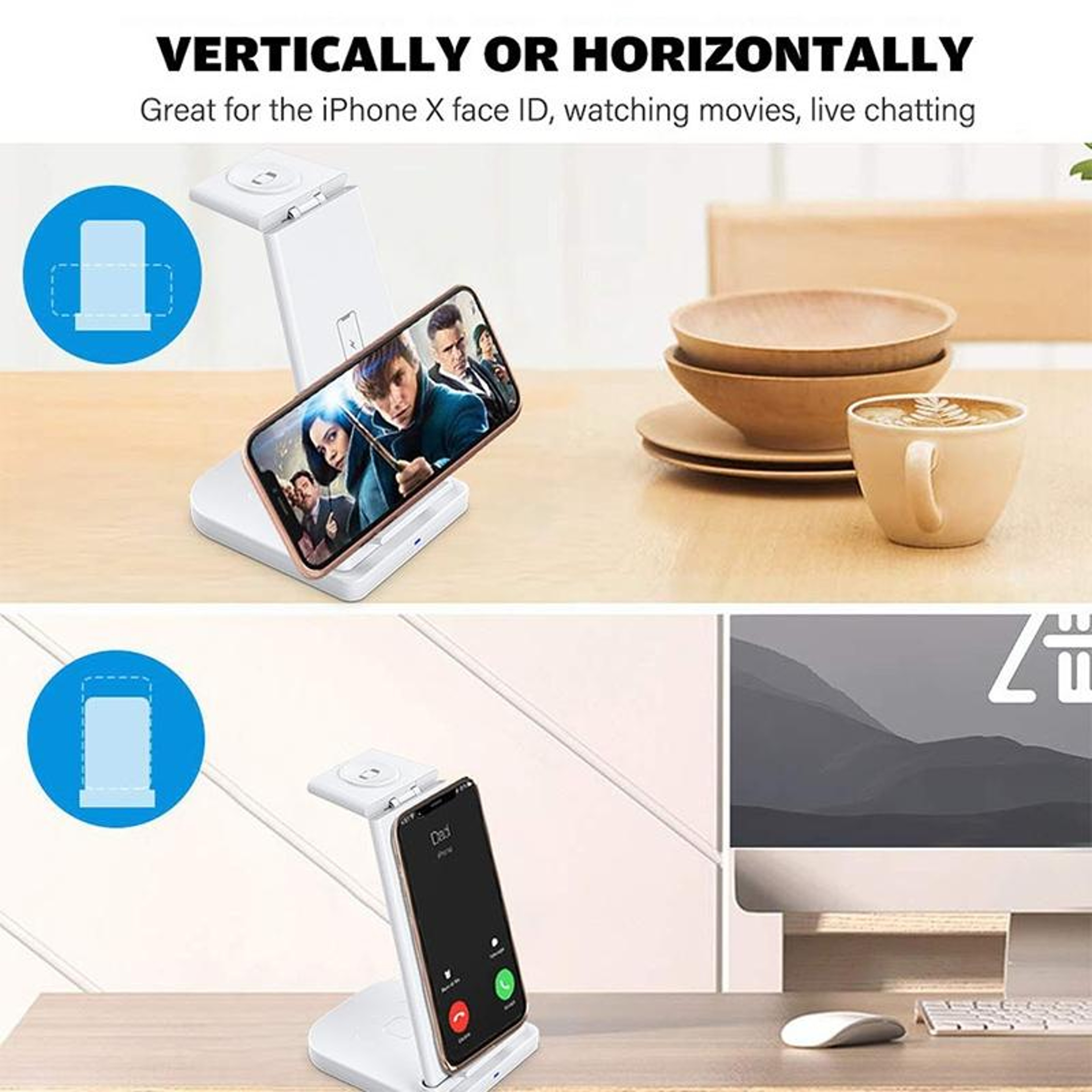 3 in 1 Wireless Charging Station Fast Wireless Charger Stand for Phone Apple Watch AirPods – view 11