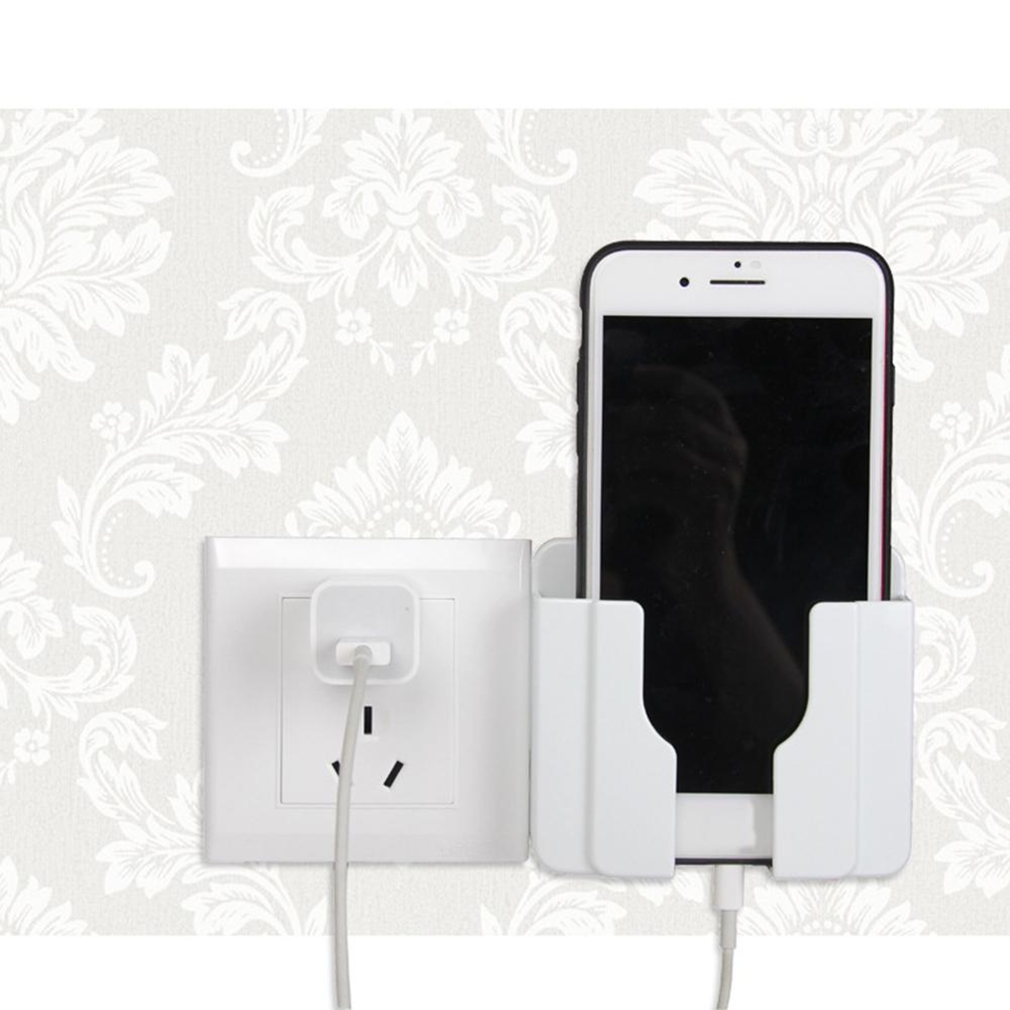 Wall Phone Holder Phone Charging Shelf Wall Mount Phone Stand – view 5
