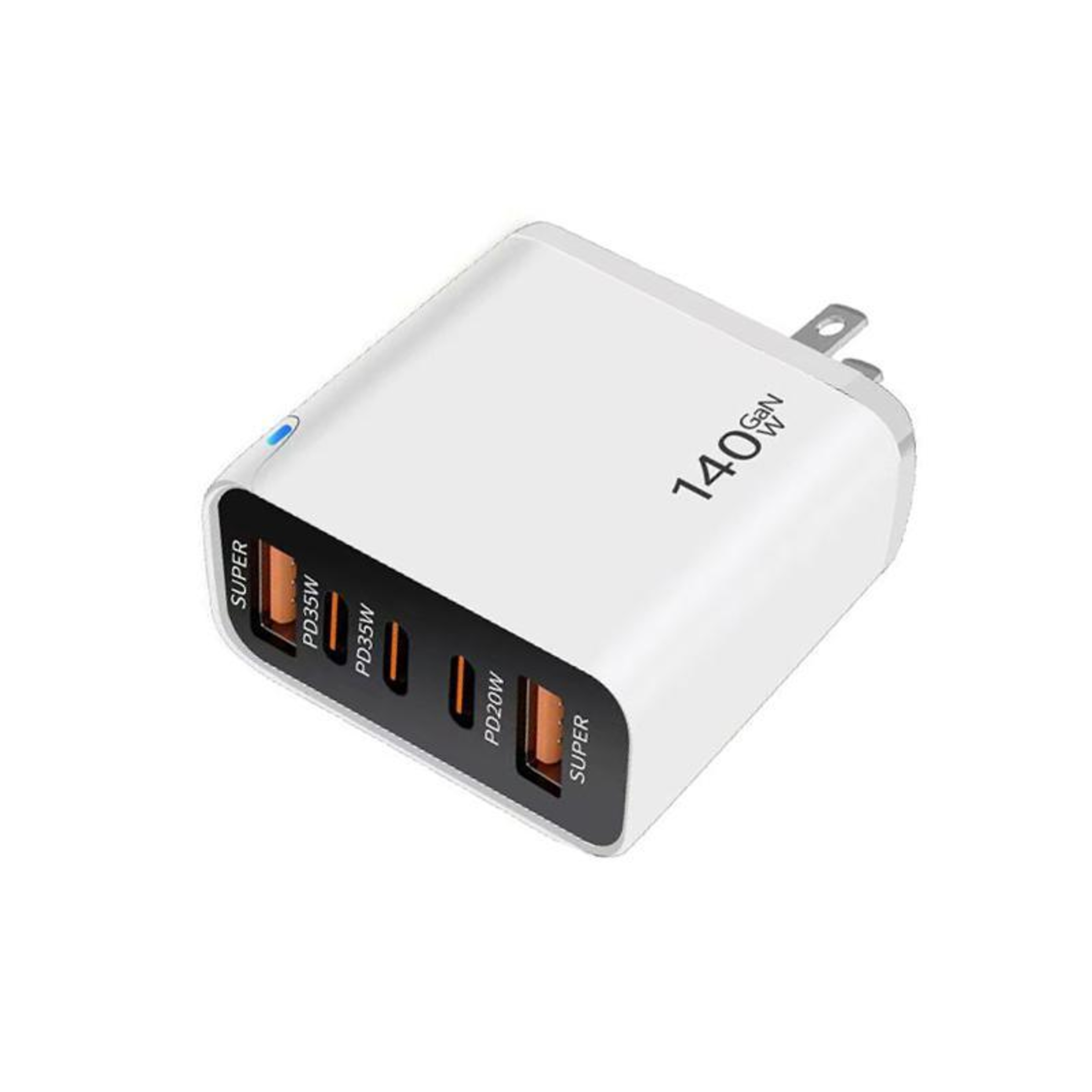 TE PD43 USB C Charger 5 Port Fast Charger With 3 USB C And 2 USB A Ports For Phones And Tablets 0