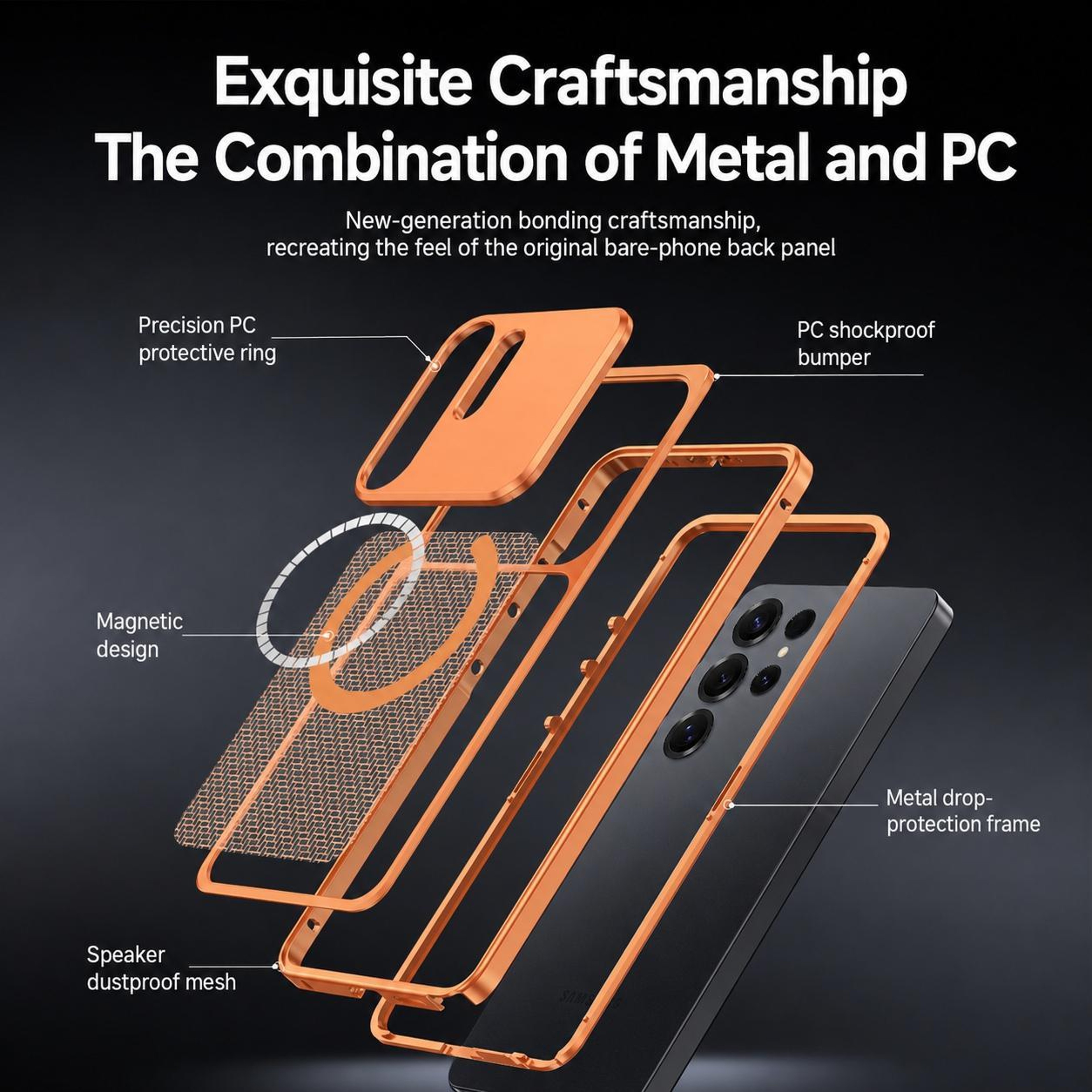 Galaxy S26 Ultra Magnetic Cooling Metal Shockproof Phone Case 15