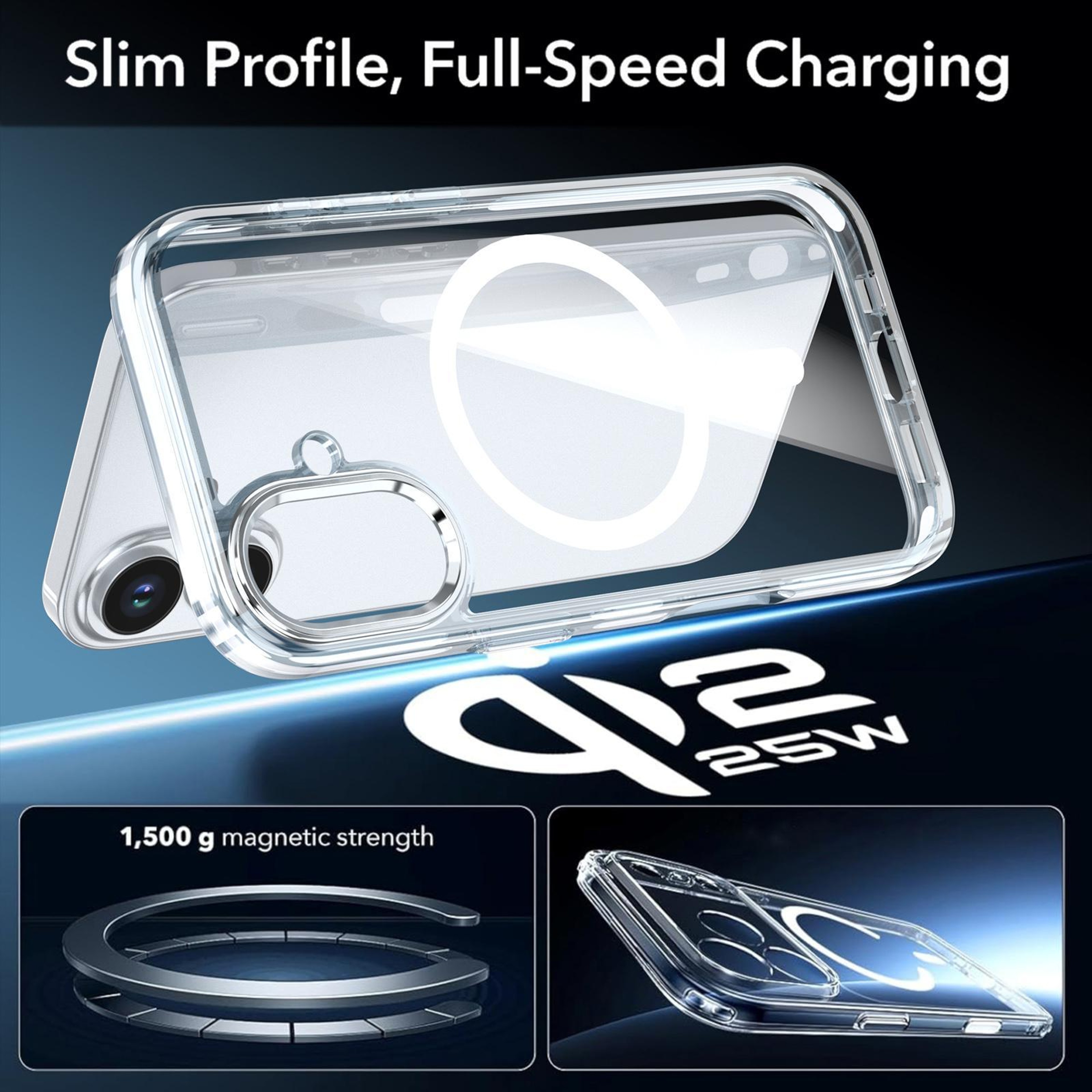 IPhone 17 Magnetic Clear MagSafe Case With TwoTone Transparent Shockproof Protection 4