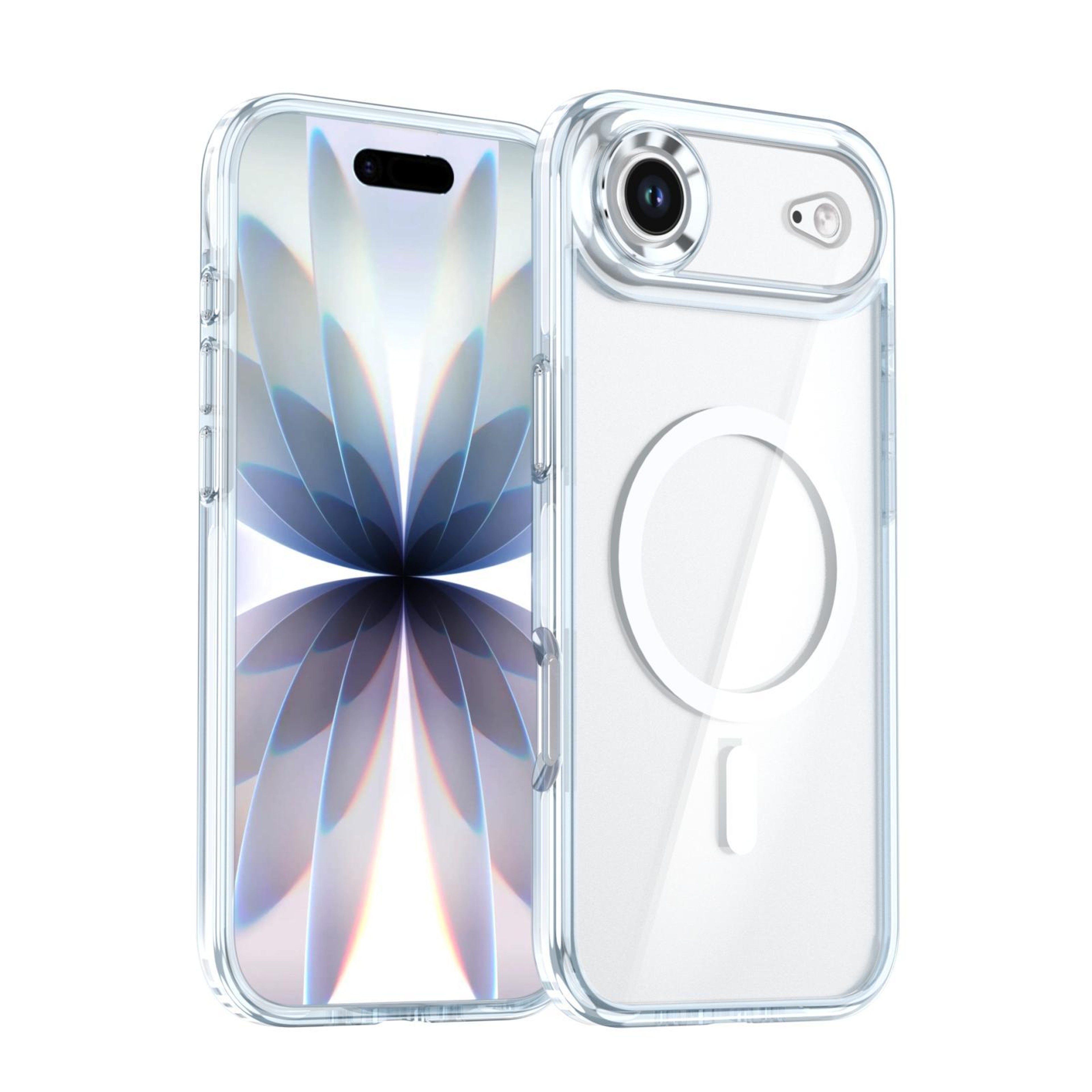Qicai Magnetic IPhone Case Transparent Two Color Shockproof Protective Cover 0