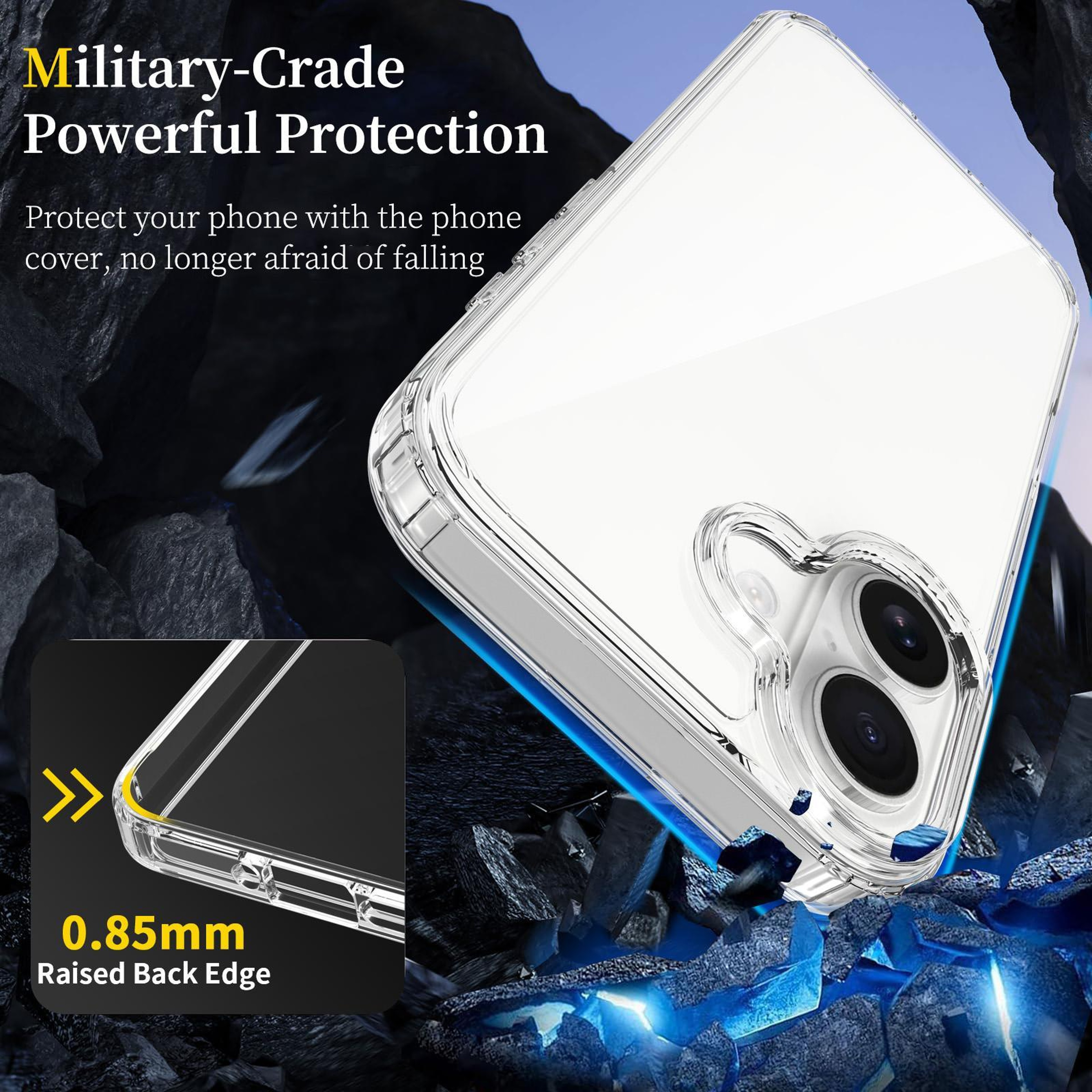 Scratchproof iPhone 17 Case Clear TPU Acrylic Protective Transparent Phone Cover – view 3