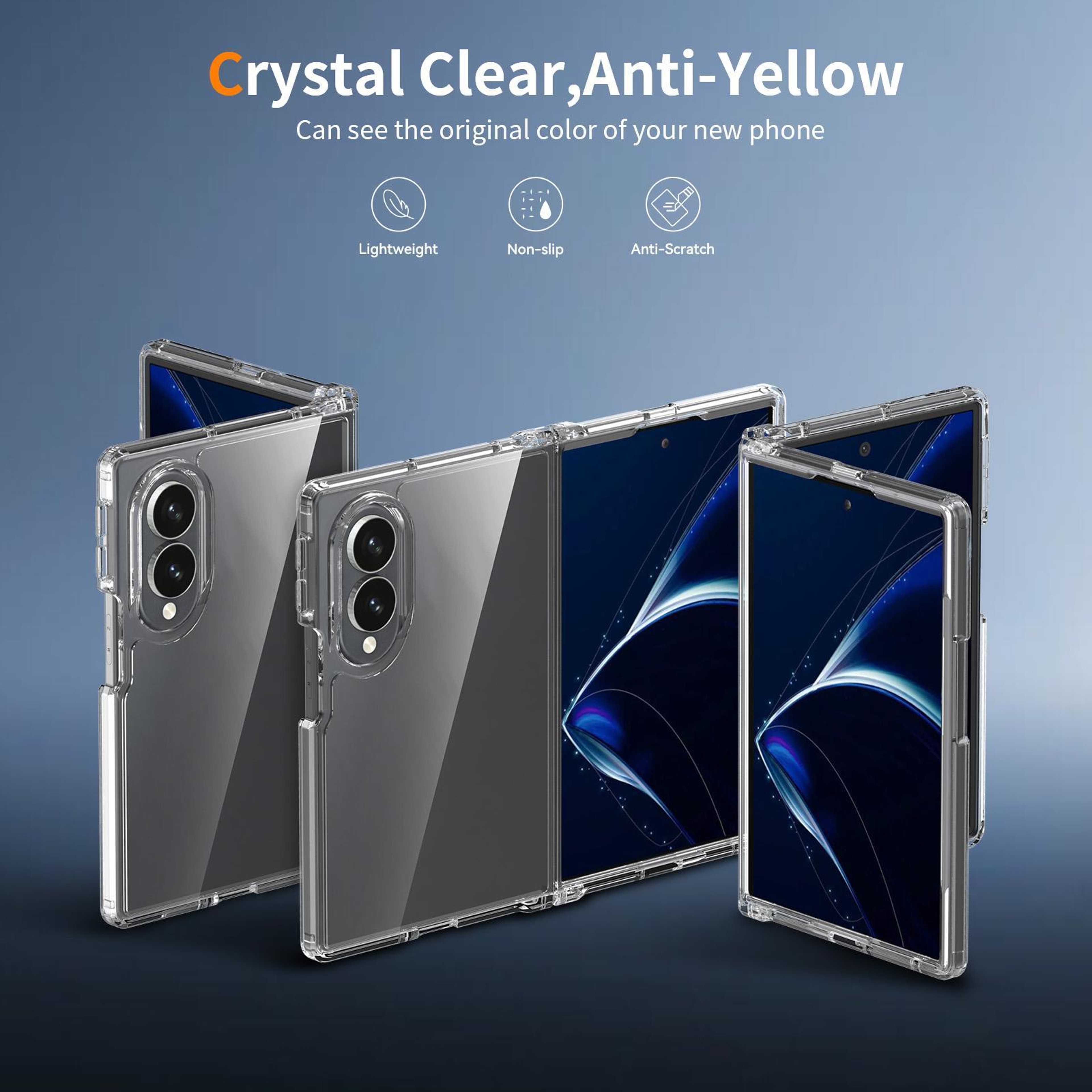Samsung Galaxy Z Fold8 Case Clear Scratchproof TPU Acrylic Case Transparent Protective Cover – view 2