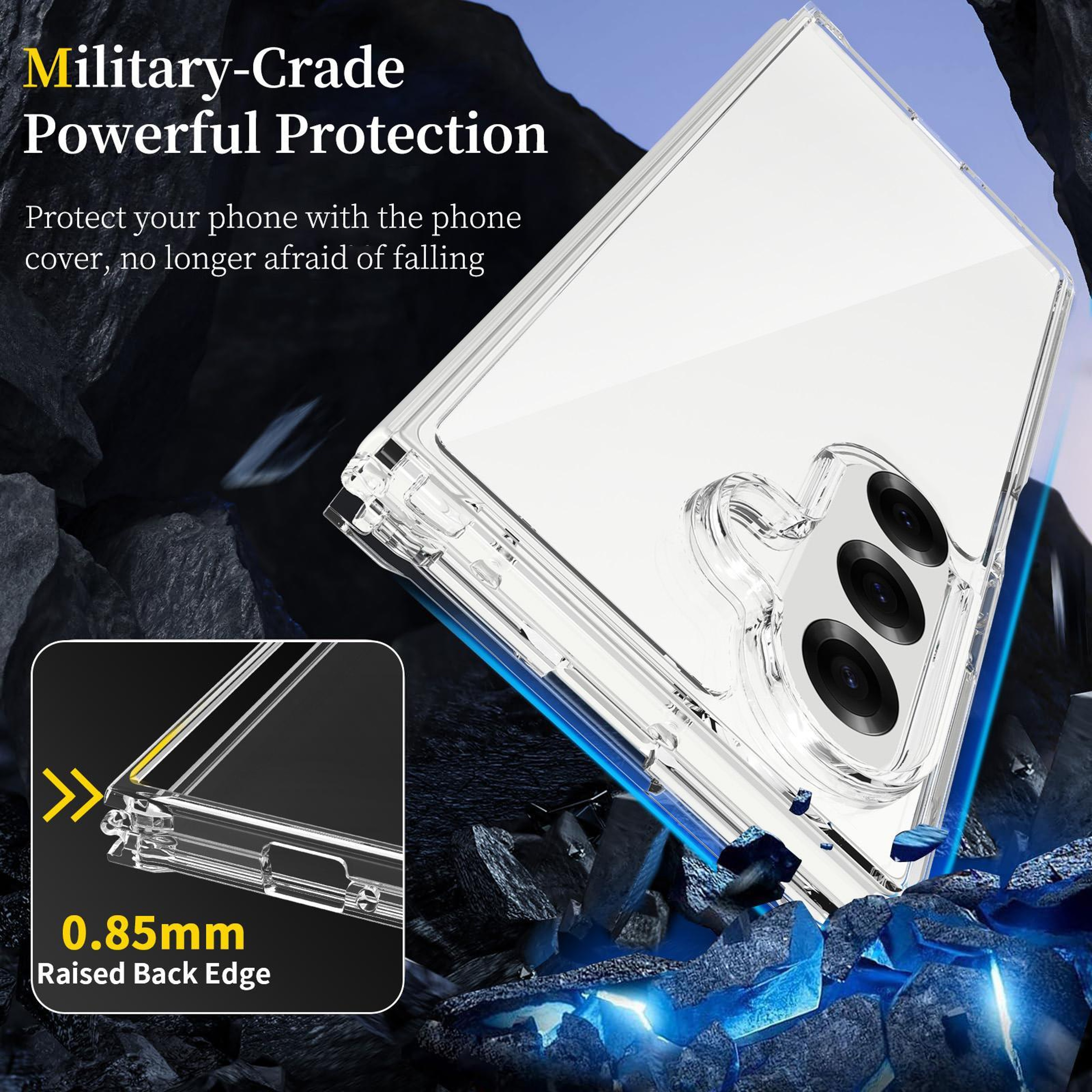 Galaxy Z Fold8 Ultra 5G Clear Phone Case Scratchproof TPU Acrylic Case Slim Transparent Cover – view 3