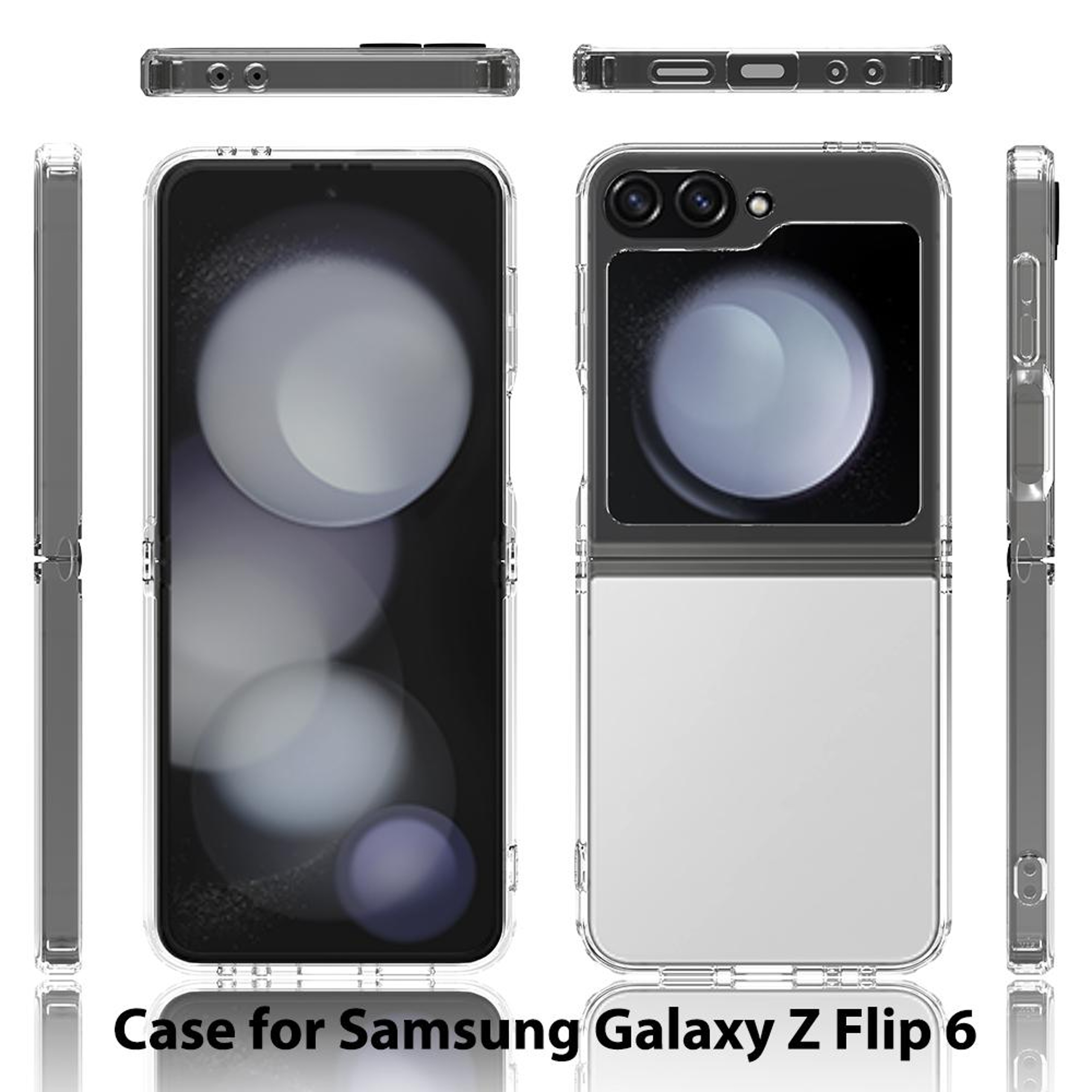 Samsung Galaxy Z Flip6 Clear Phone Case Scratchproof Transparent TPU Case with Acrylic Back – view 2