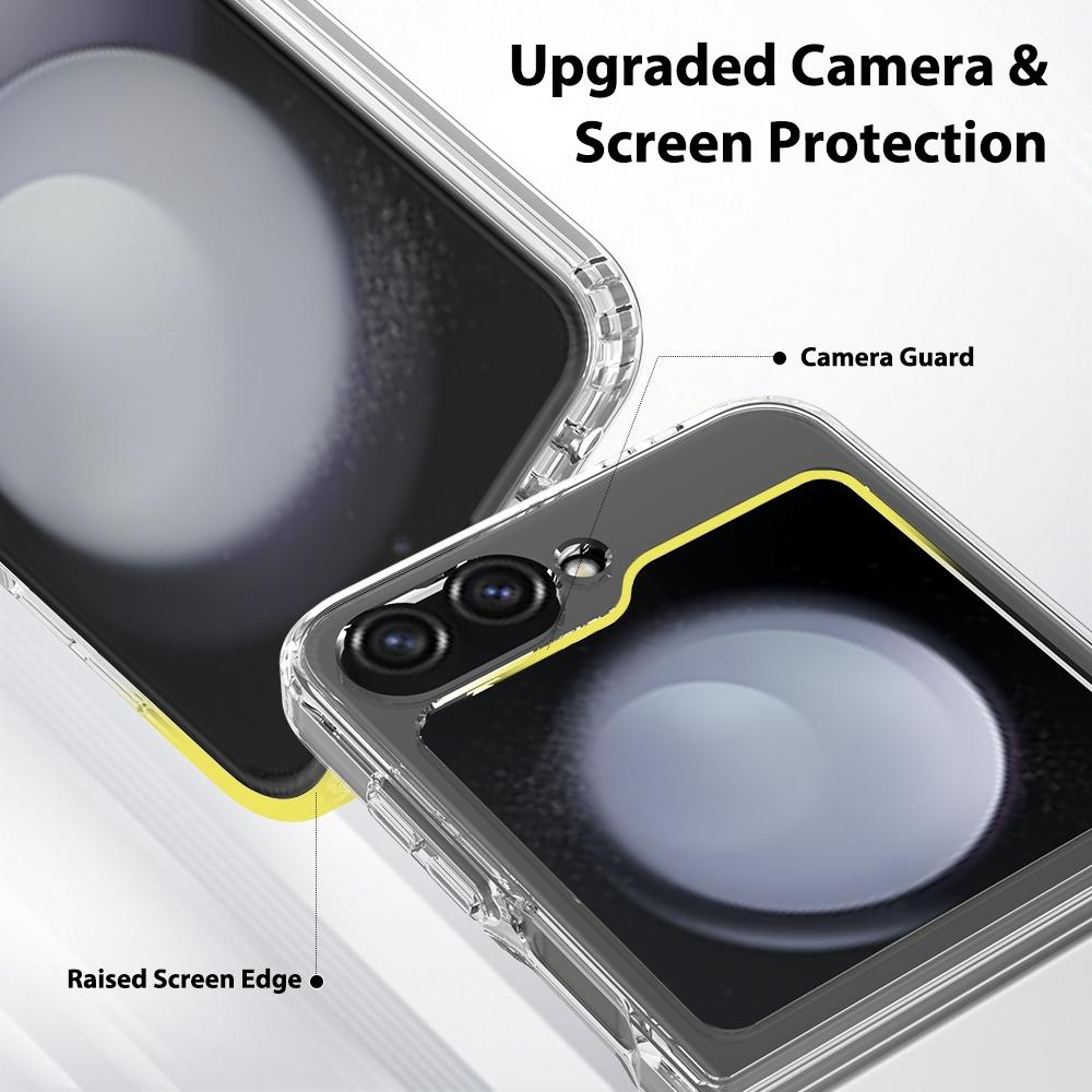 Samsung Galaxy Z Flip6 Clear Phone Case Scratchproof Transparent TPU Case with Acrylic Back – view 6