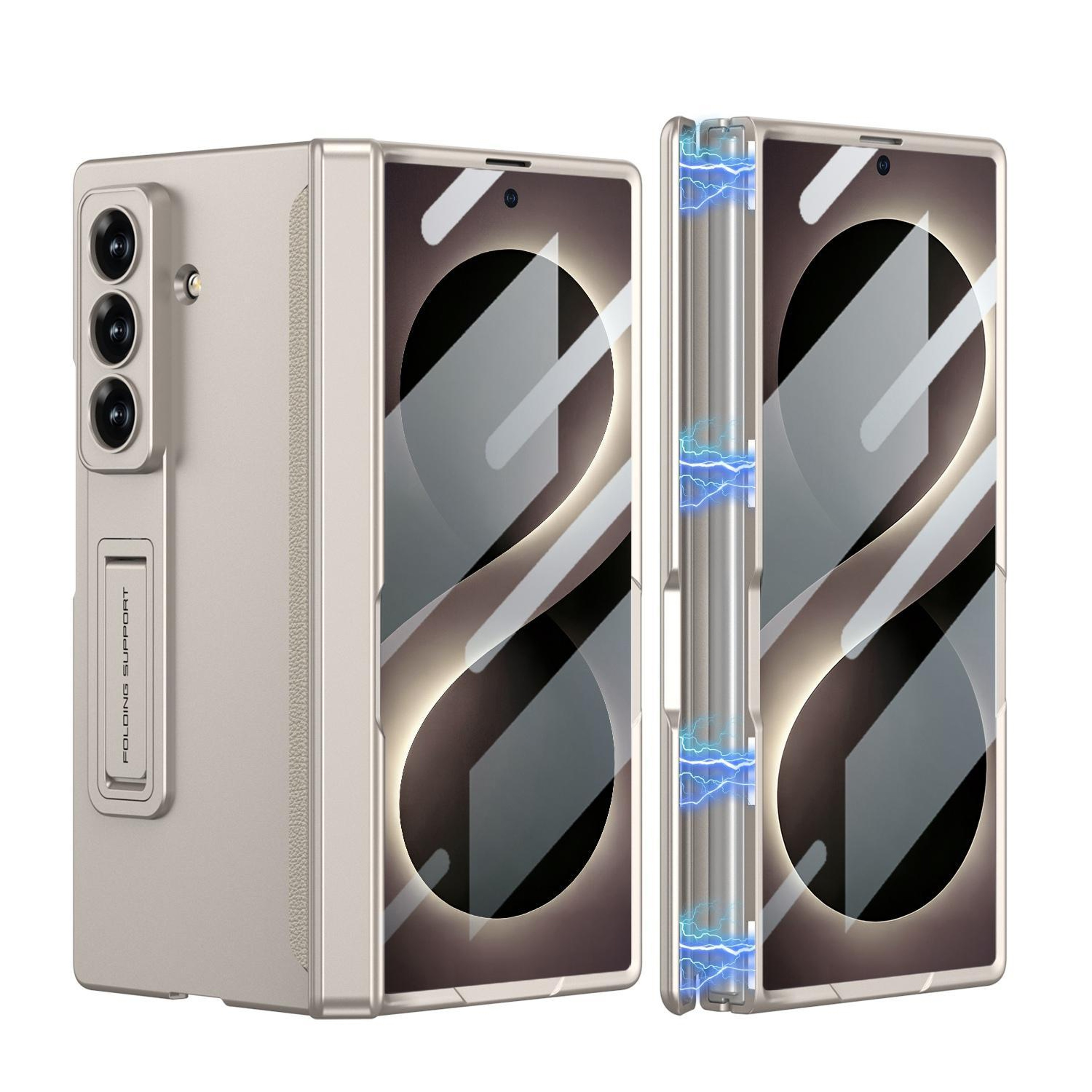 GKK Galaxy Z Fold8 Ultra Case Magnetic Full Cover Protective Leather PC Phone Case Titanium Gray 0
