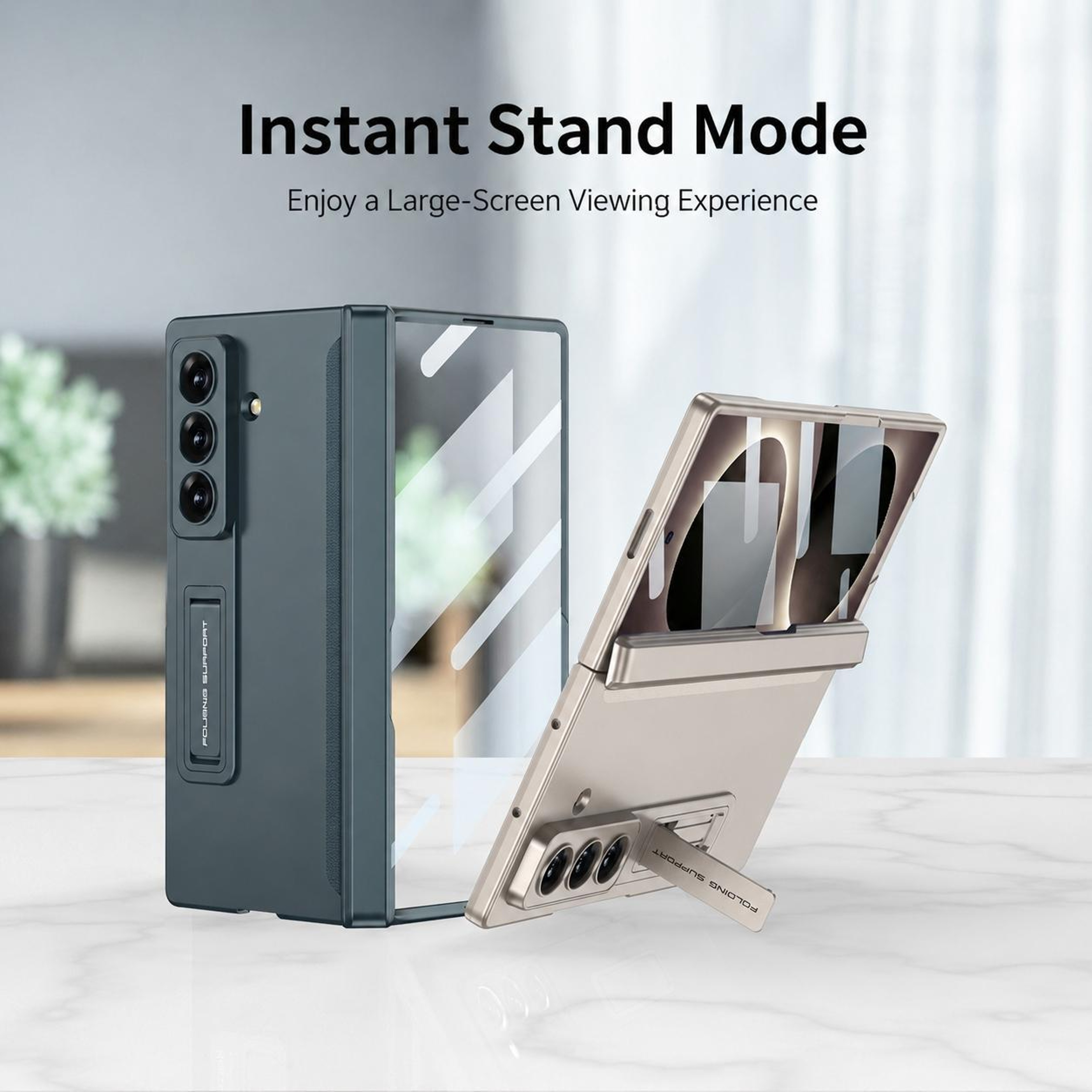 GKK Galaxy Z Fold8 Ultra Case Magnetic Full Cover Protective Leather PC Phone Case Titanium Gray 2