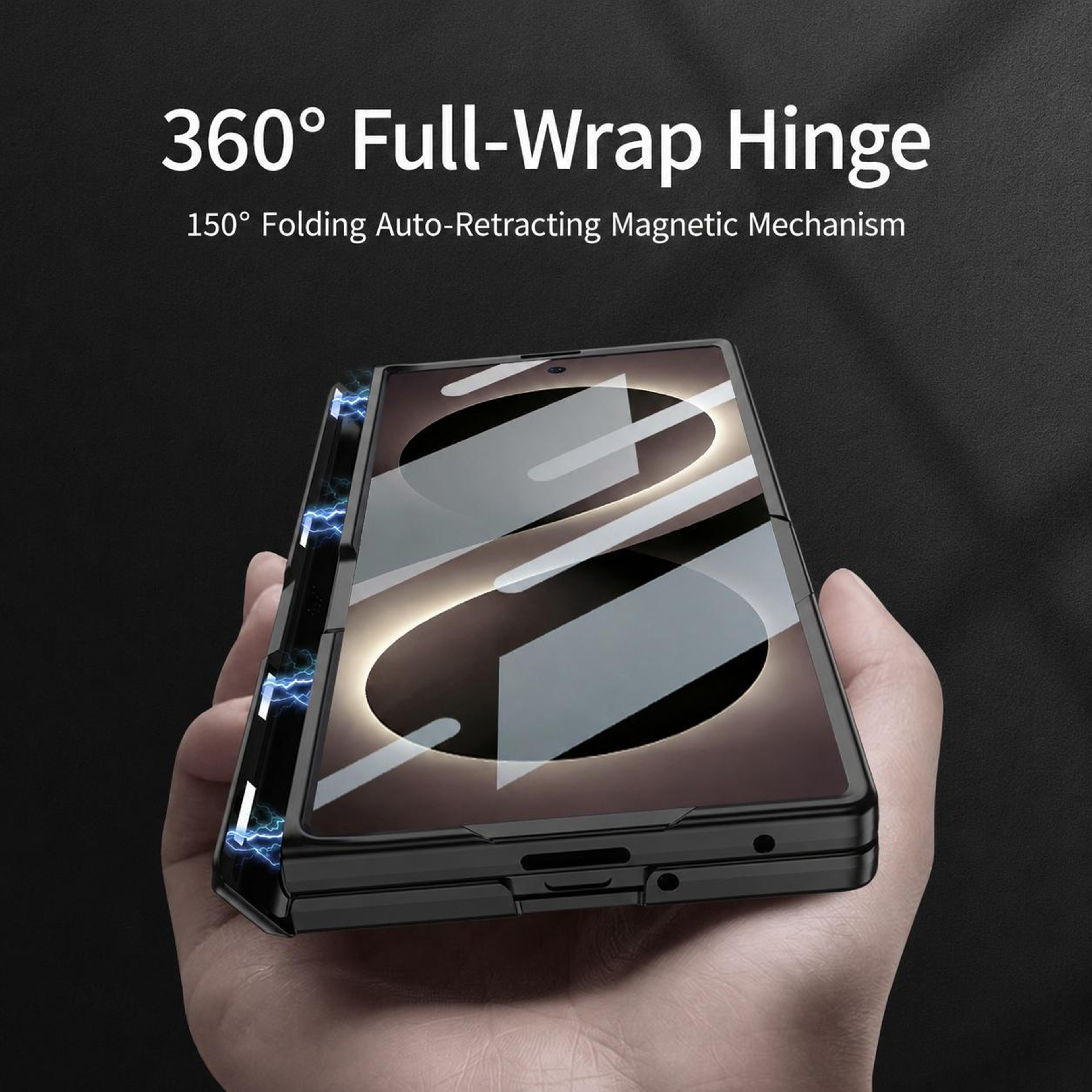 GKK Galaxy Z Fold8 Ultra Case Magnetic Full Cover Protective Leather PC Phone Case Titanium Gray 9