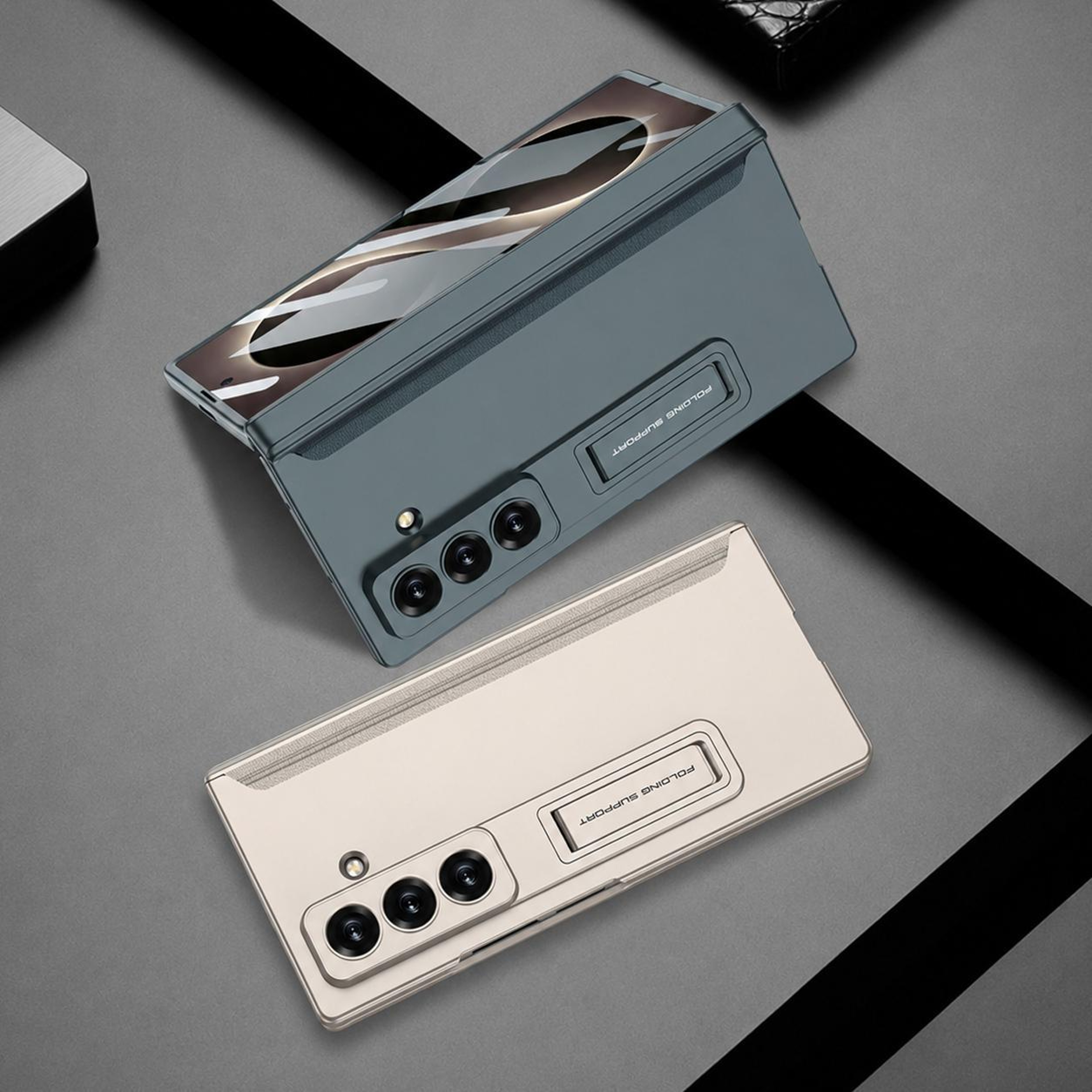 GKK Galaxy Z Fold8 Ultra Case Magnetic Full Cover Protective Leather PC Phone Case Titanium Gray 7