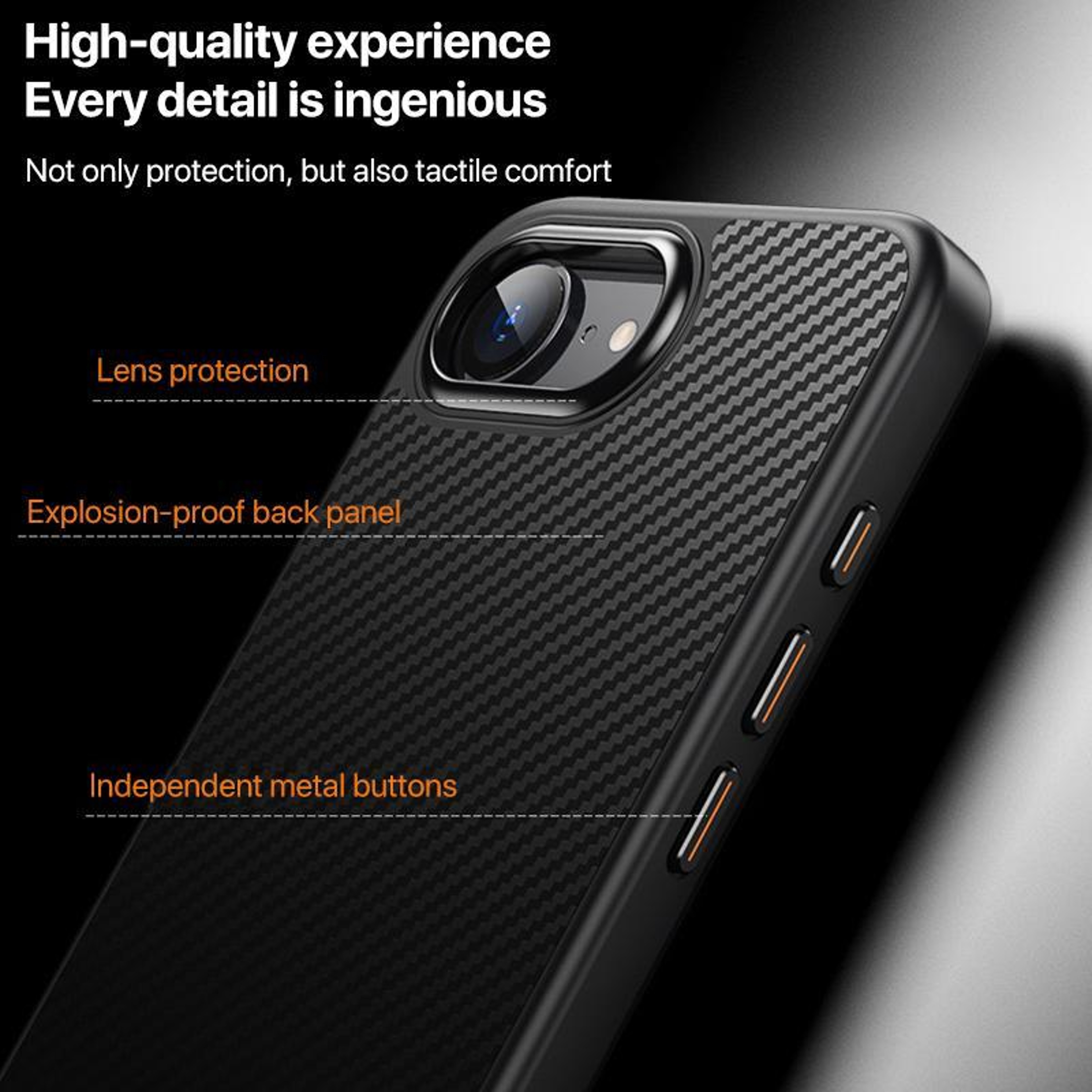 Magnetic Shockproof Kevlar Fiber Texture Phone Case for iPhone 17e 16e Slim Protective Cover – view 6