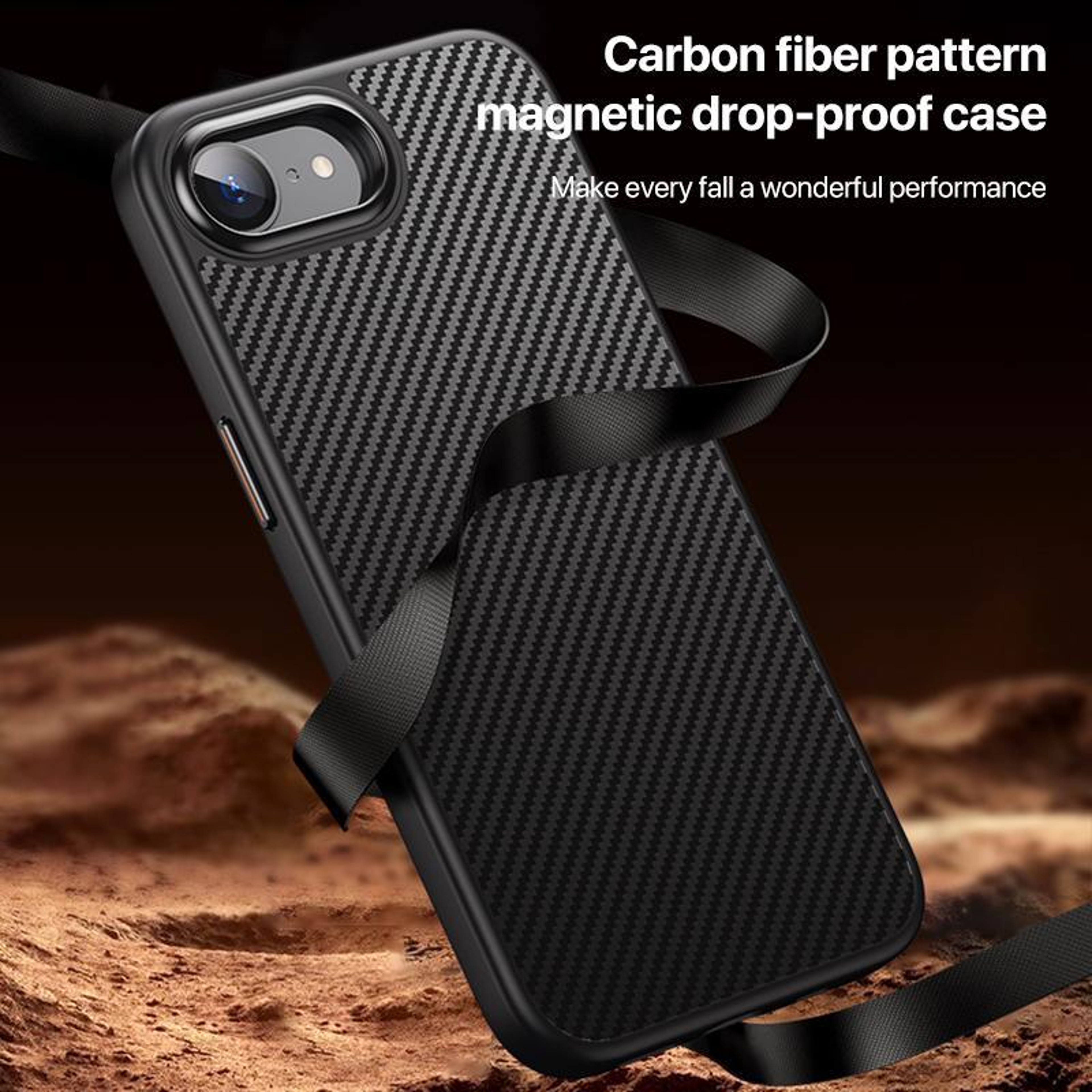 Magnetic Shockproof Kevlar Fiber Texture Phone Case for iPhone 17e 16e Slim Protective Cover – view 8