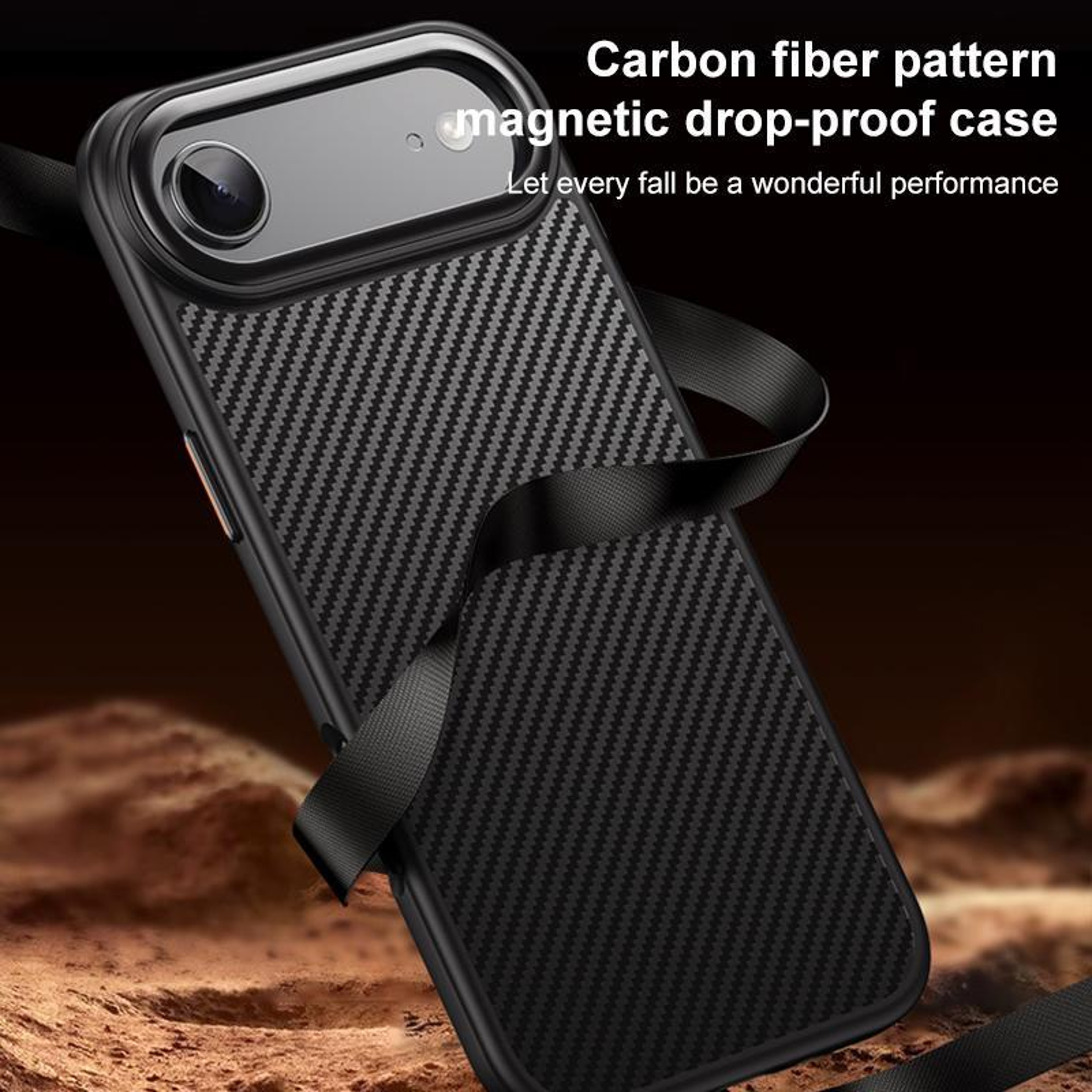 MagSafe iPhone Case with Kevlar Fiber Phone Case Texture Slim Shockproof Magnetic Cover Black – view 9