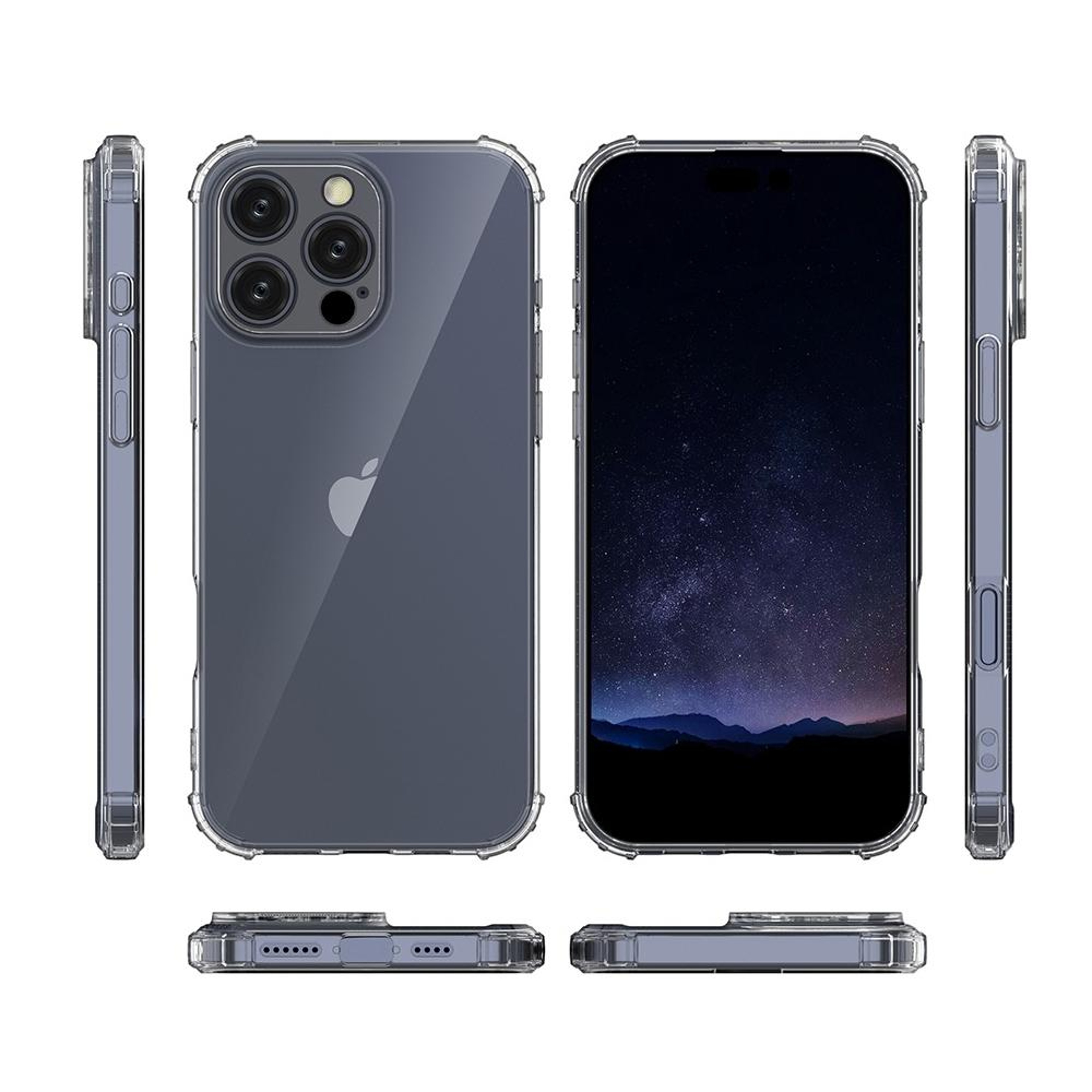 iPhone 16 Pro and Pro Max Clear TPU Case with Shockproof Phone Case Four Corner Protection – view 6