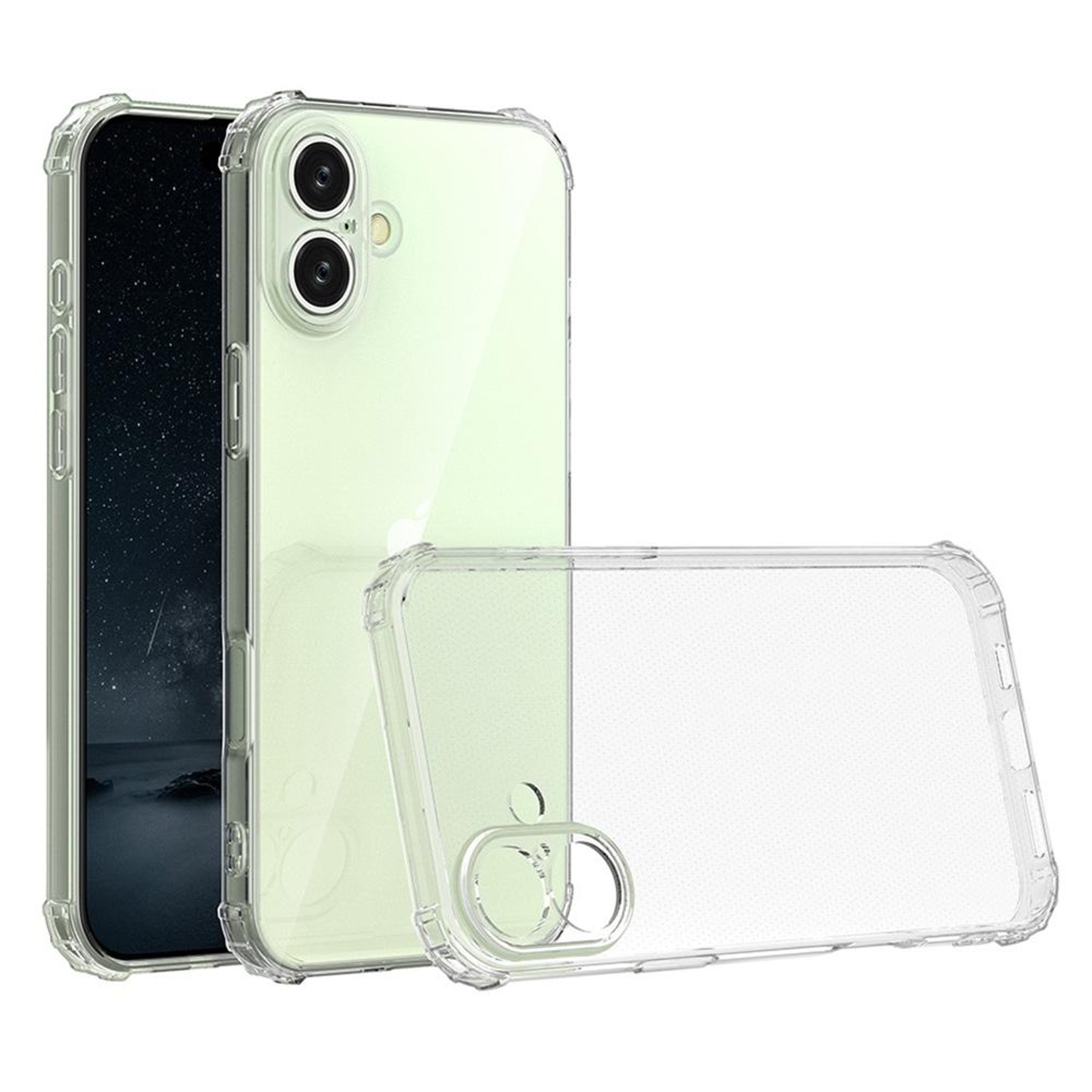 Crystal Clear Shockproof TPU Phone Case for iPhone 16 Plus with Four Corner Drop Protection – view 1