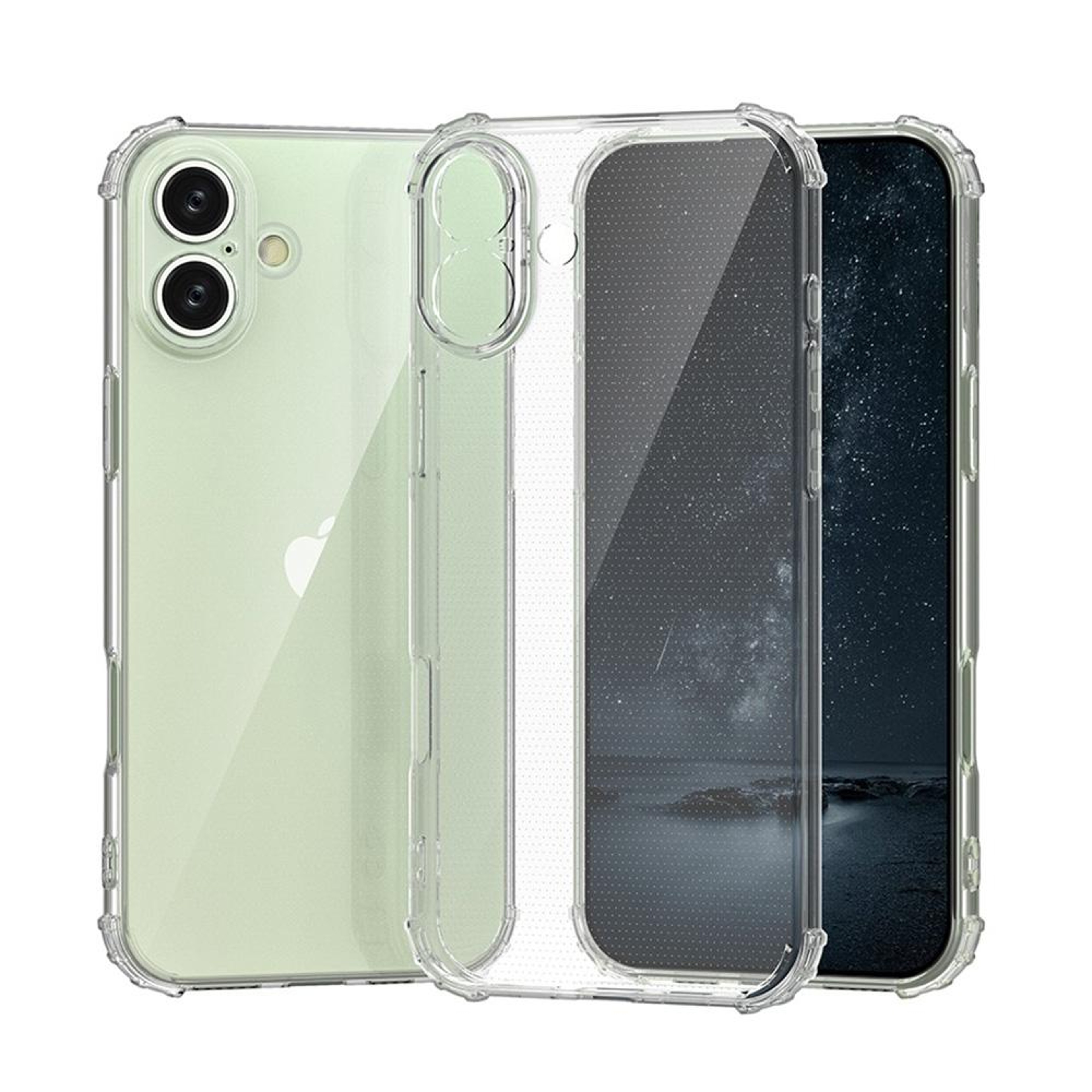 Crystal Clear Shockproof TPU Phone Case for iPhone 16 Plus with Four Corner Drop Protection – view 5