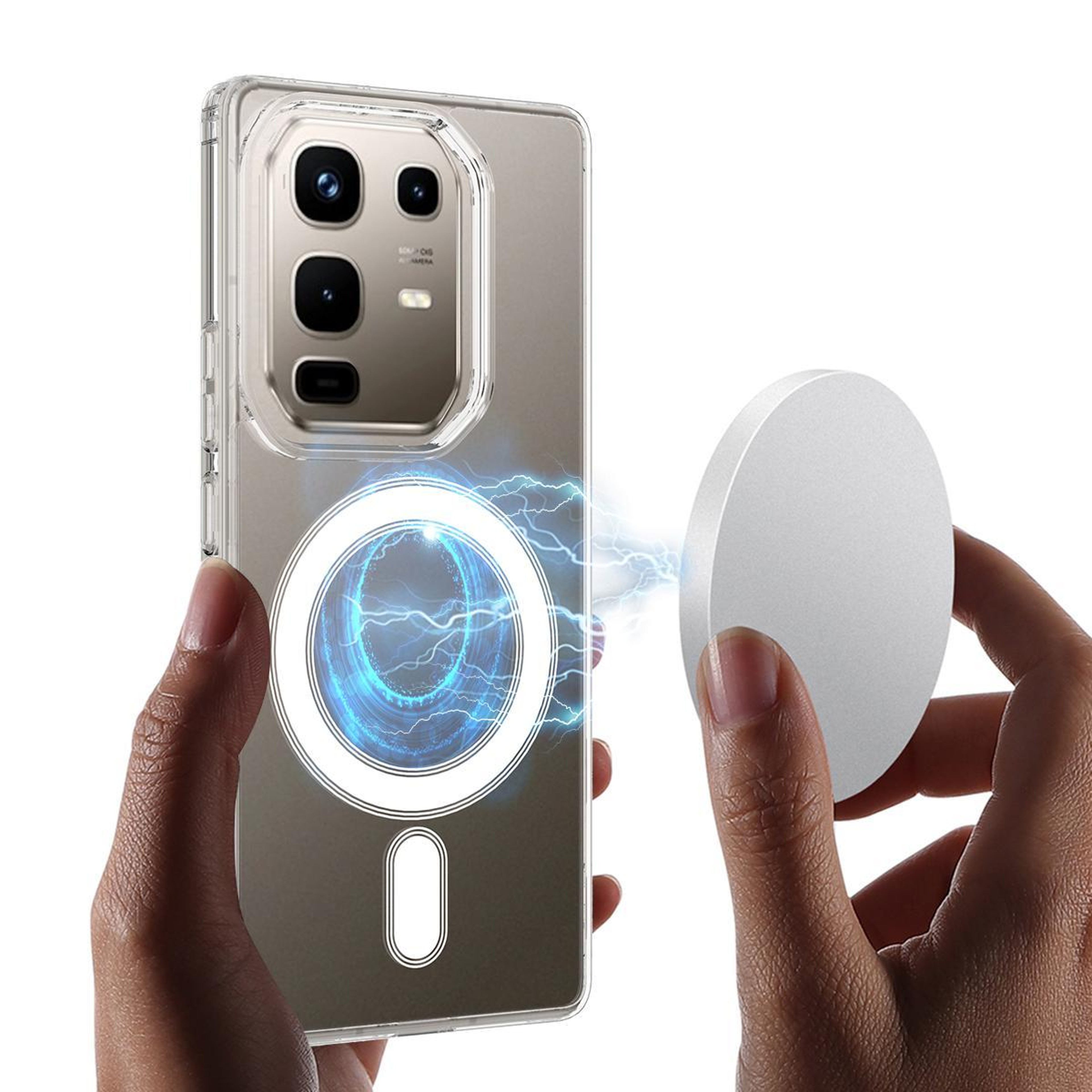 Infinix Note 50 Pro Plus 5G MagSafe Clear Case Shockproof Transparent Phone Case with Hybrid TPU PC – view 5