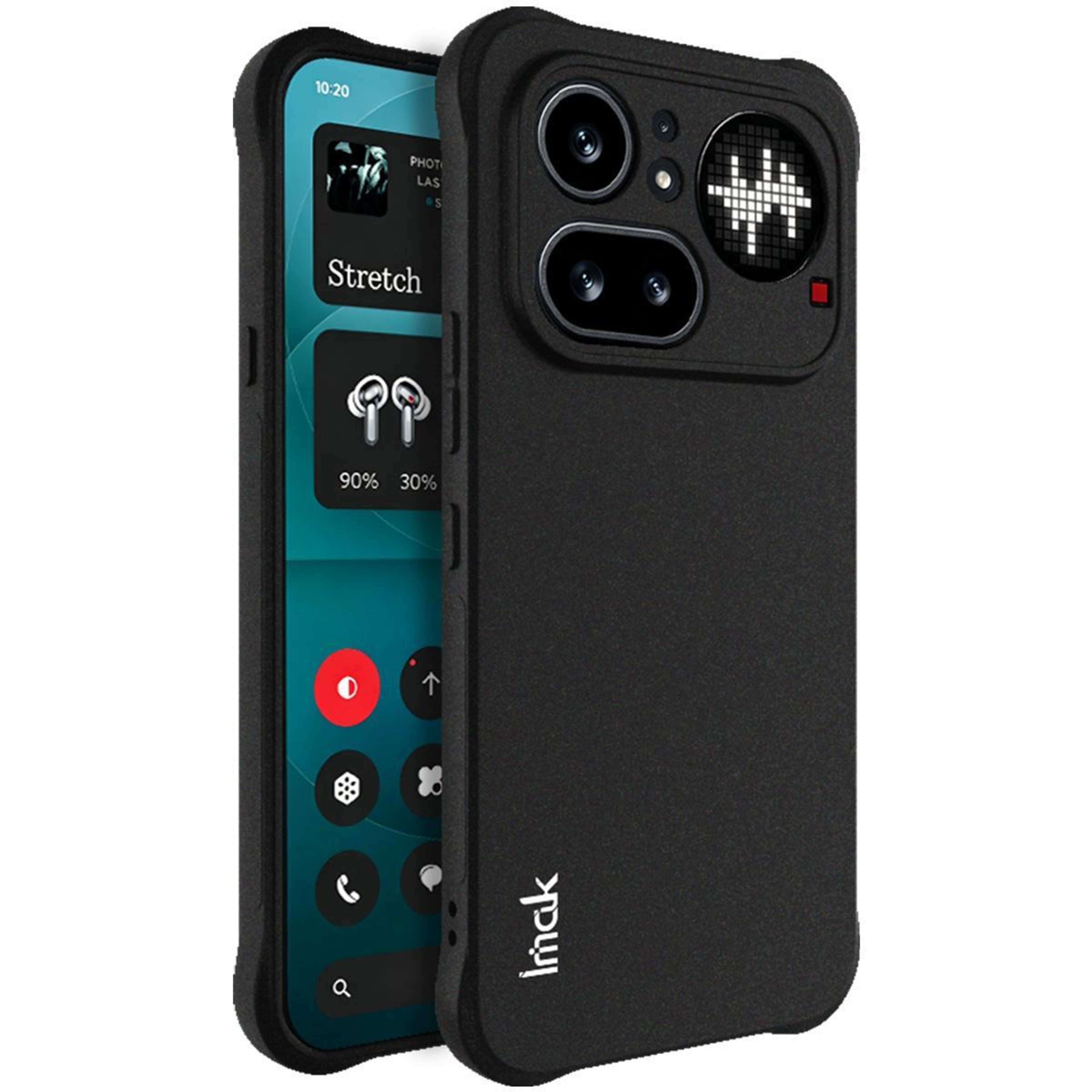 imak Nothing Phone 4a Pro Case Shockproof TPU Phone Case Matte Black Protective Cover – view 1