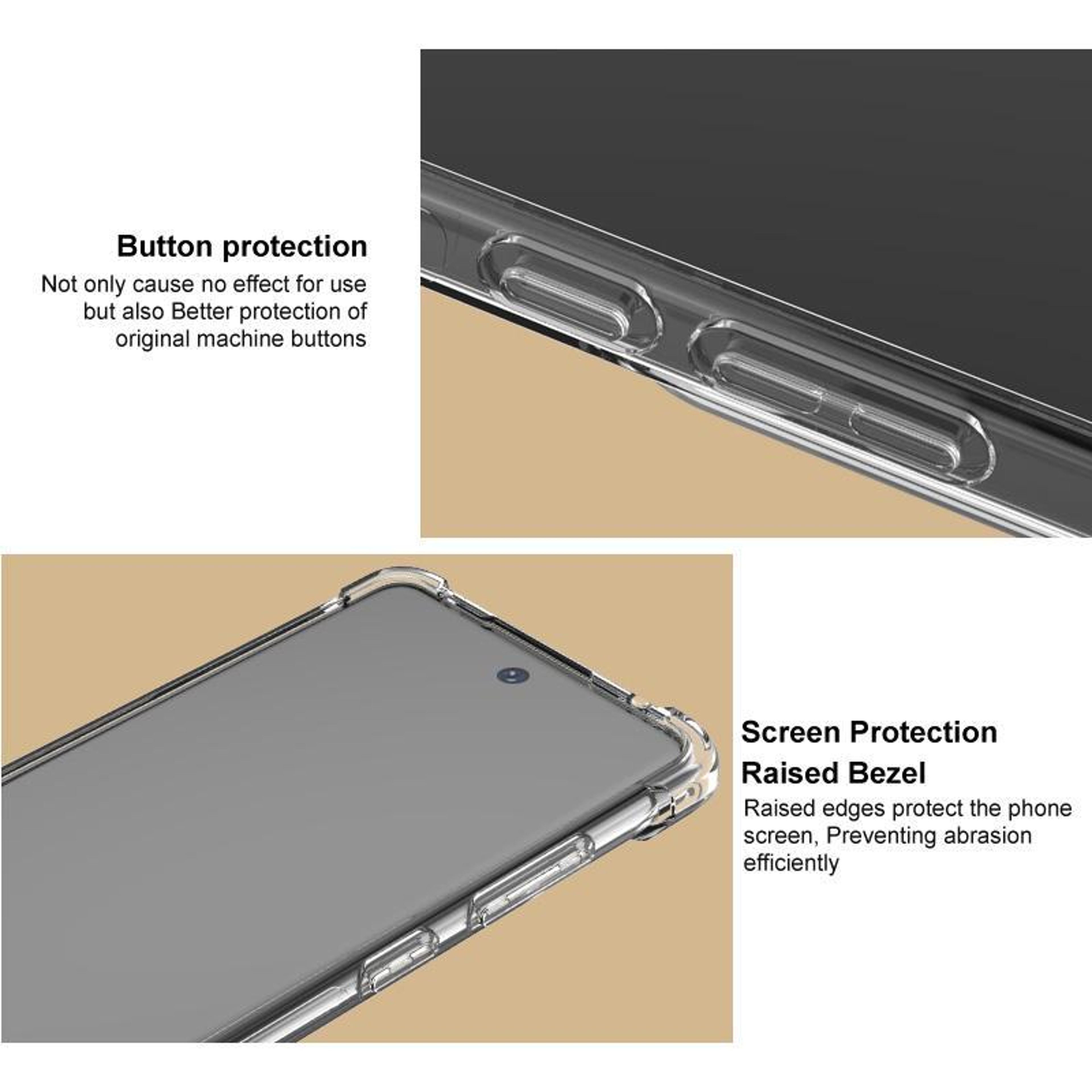 IMAK Nothing Phone 3a Pro case Clear Shockproof Phone Case with Airbag Corners Transparent TPU Cover – view 7