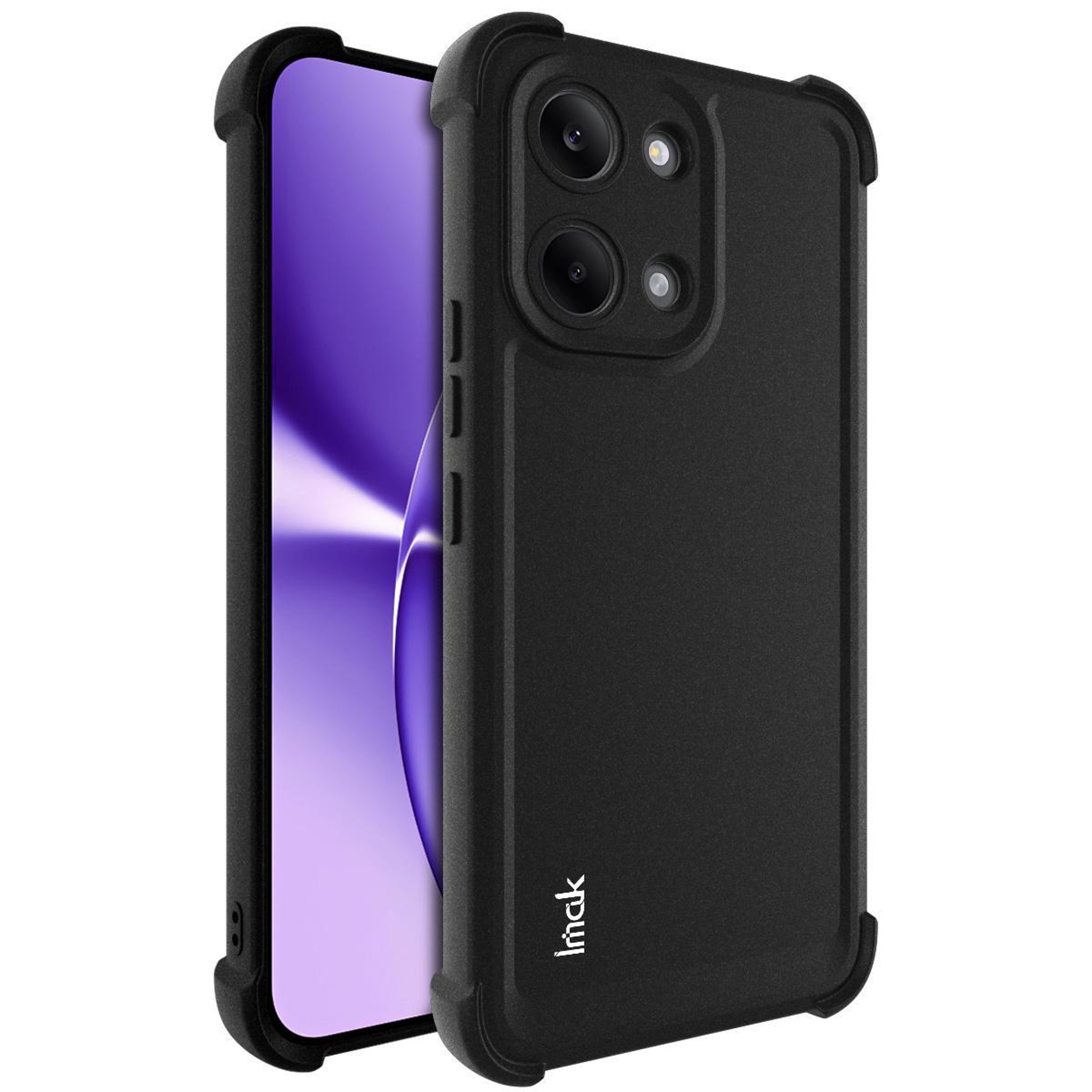 IMAK Shockproof TPU Phone Case for Redmi Turbo 5 Max Poco X8 Pro Max Matte Black Airbag Cover – view 1