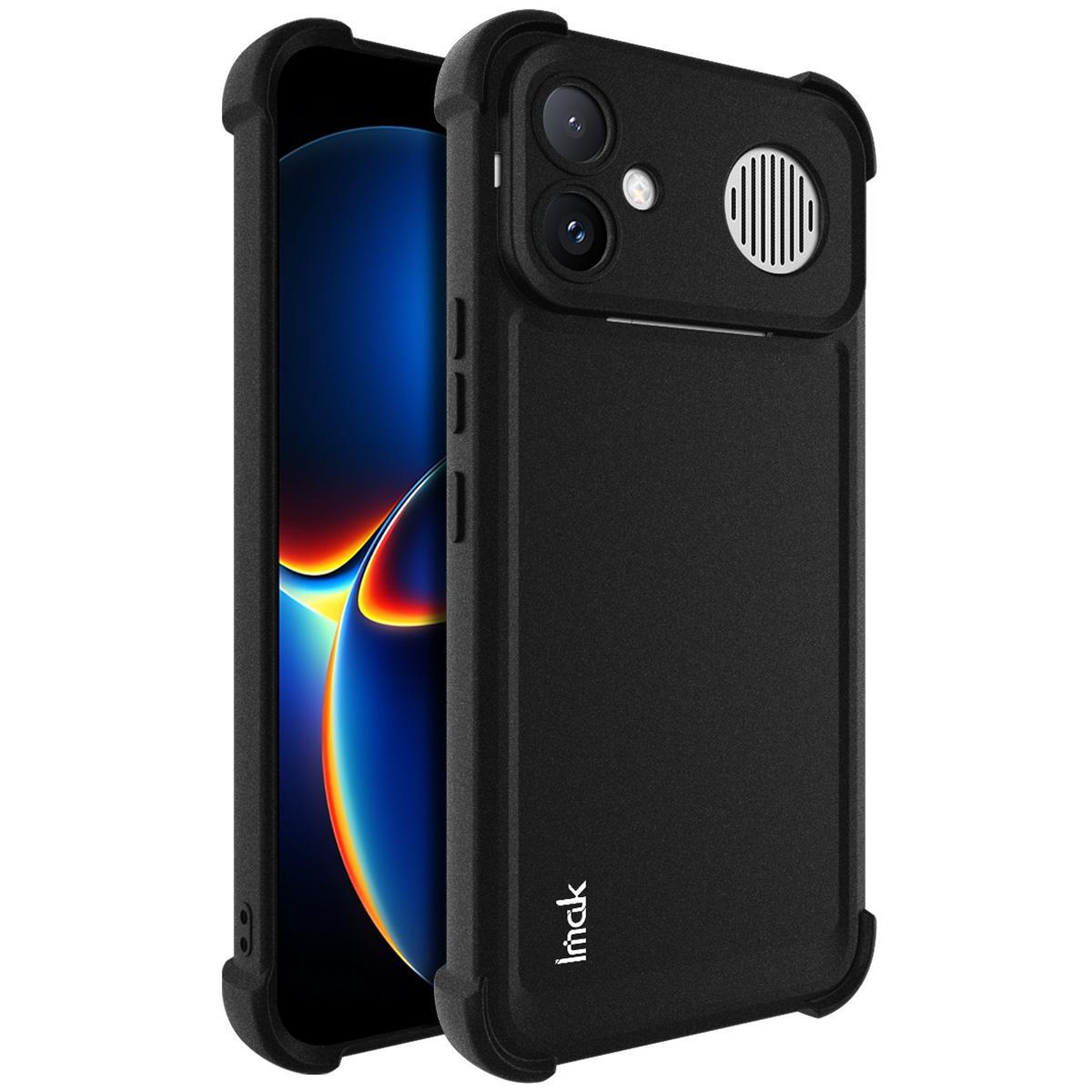 IMAK Shockproof Redmi K90 Max 5G Case Matte Black TPU Phone Cover with Airbag Corners – view 1
