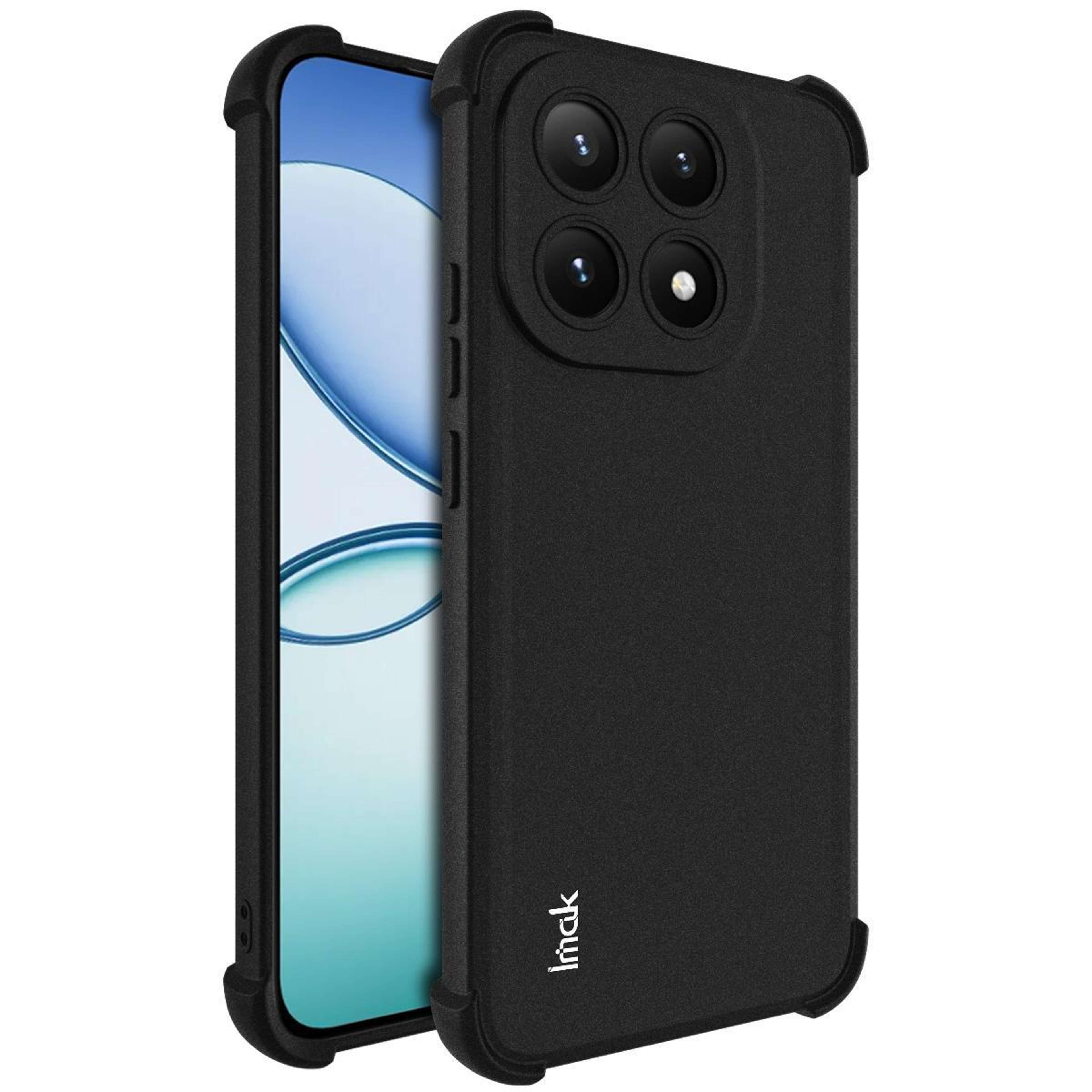IMAK Shockproof TPU Phone Case for Xiaomi 15T 5G with Airbag Corners Matte Black – view 1
