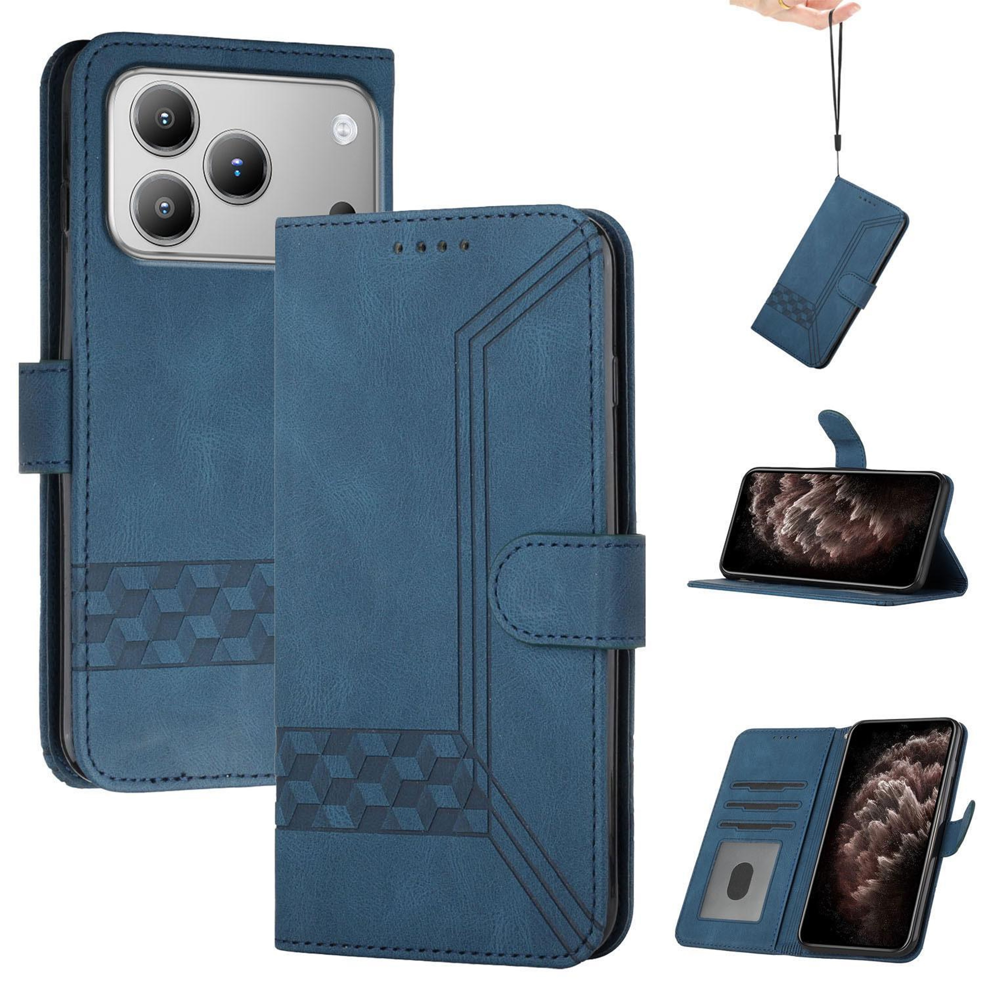 Blackview Wave 7C Flip Leather Phone Case With Card Slot Magnetic Wallet Stand Cover 2